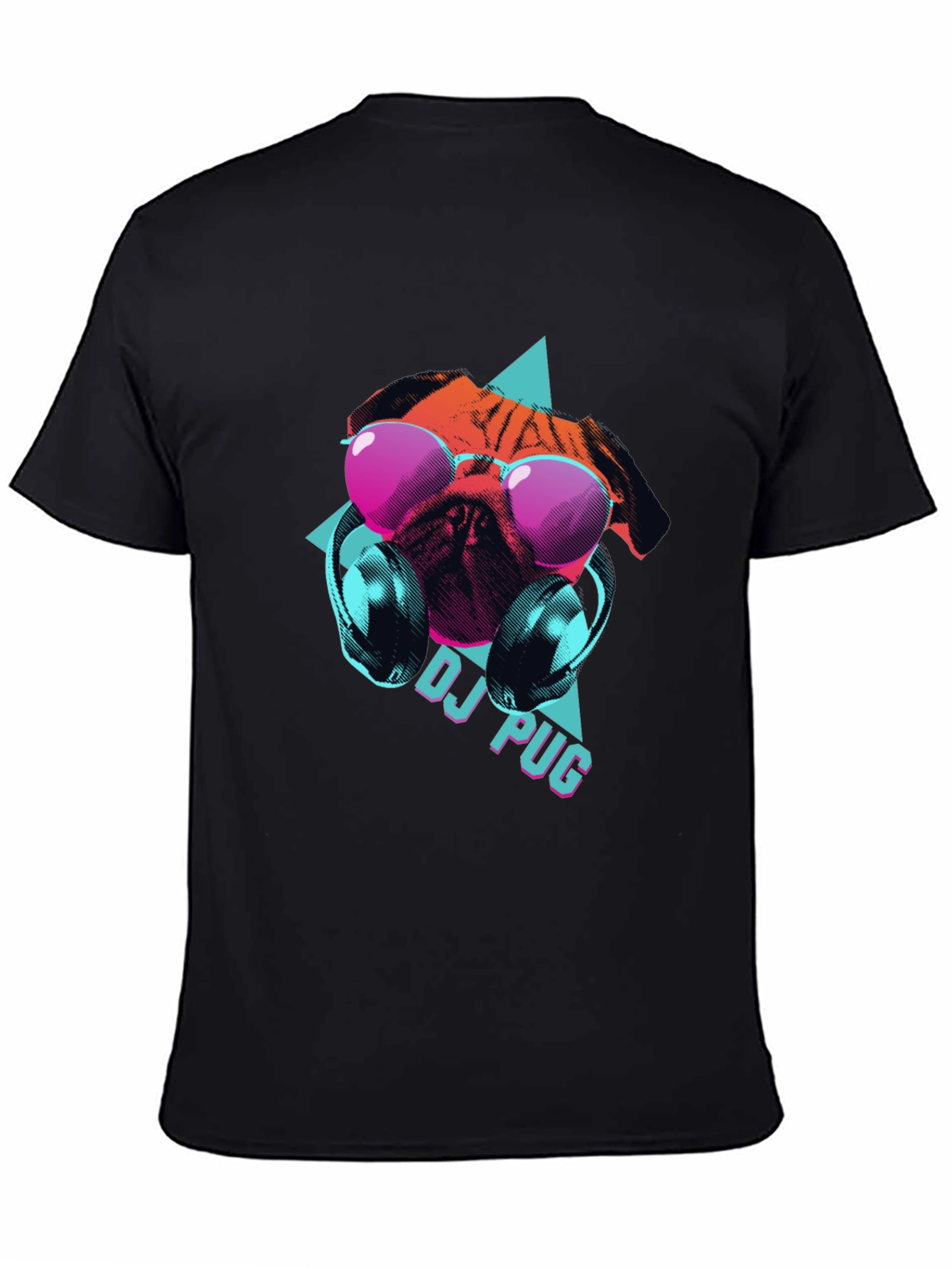 DJ Pug Graphic Tee - Cool Canine Style