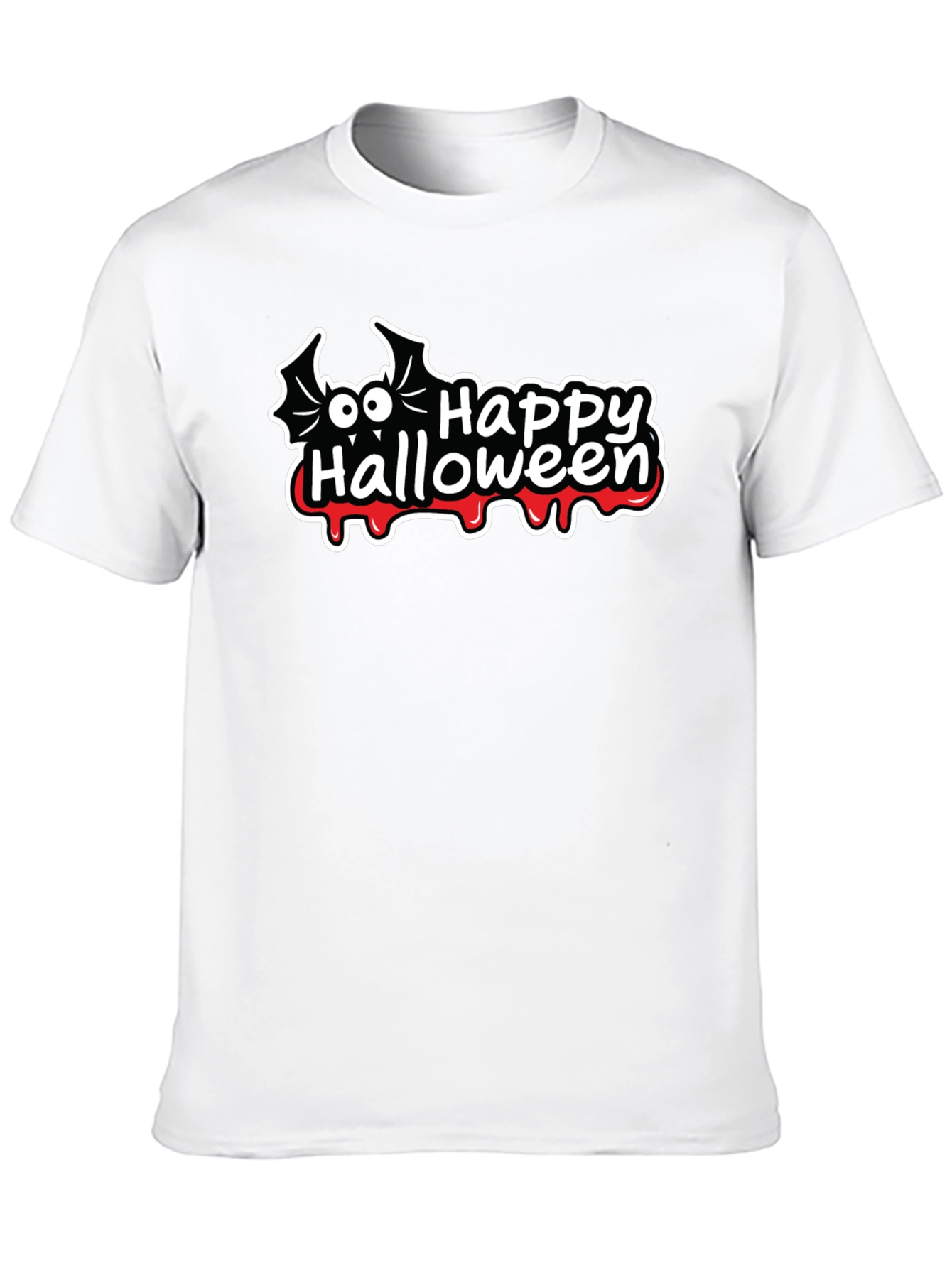Happy Halloween Bat Graphic T-Shirt