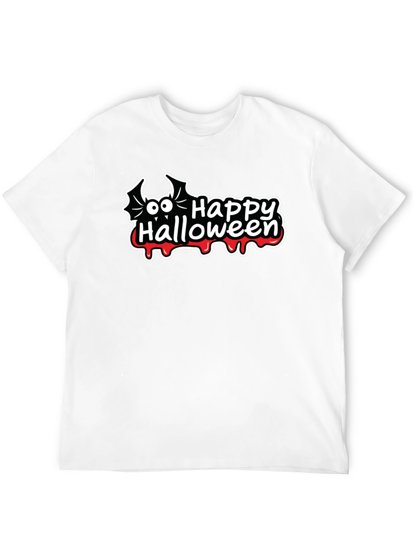 Happy Halloween Bat Graphic T-Shirt