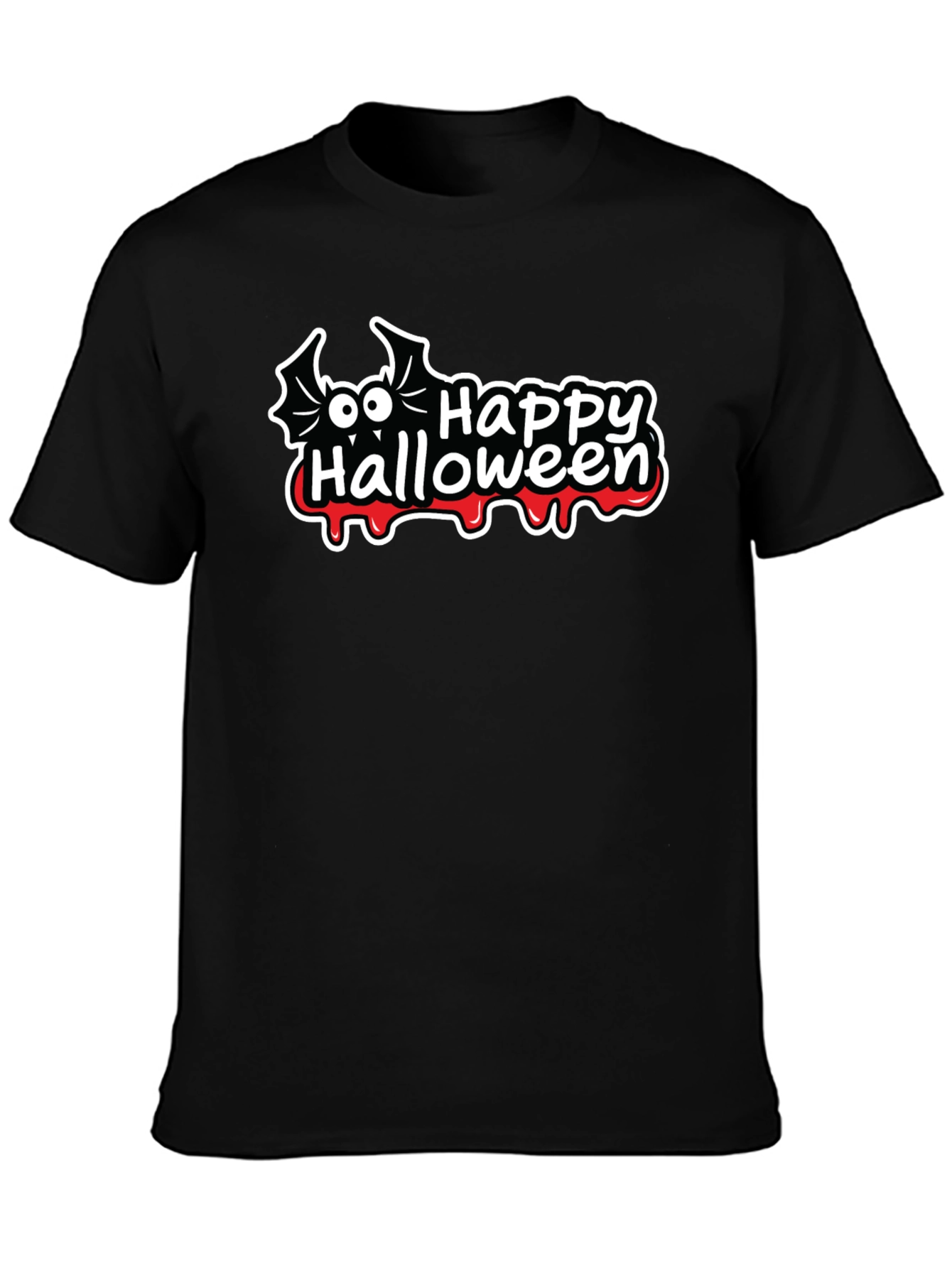Happy Halloween Bat Graphic T-Shirt