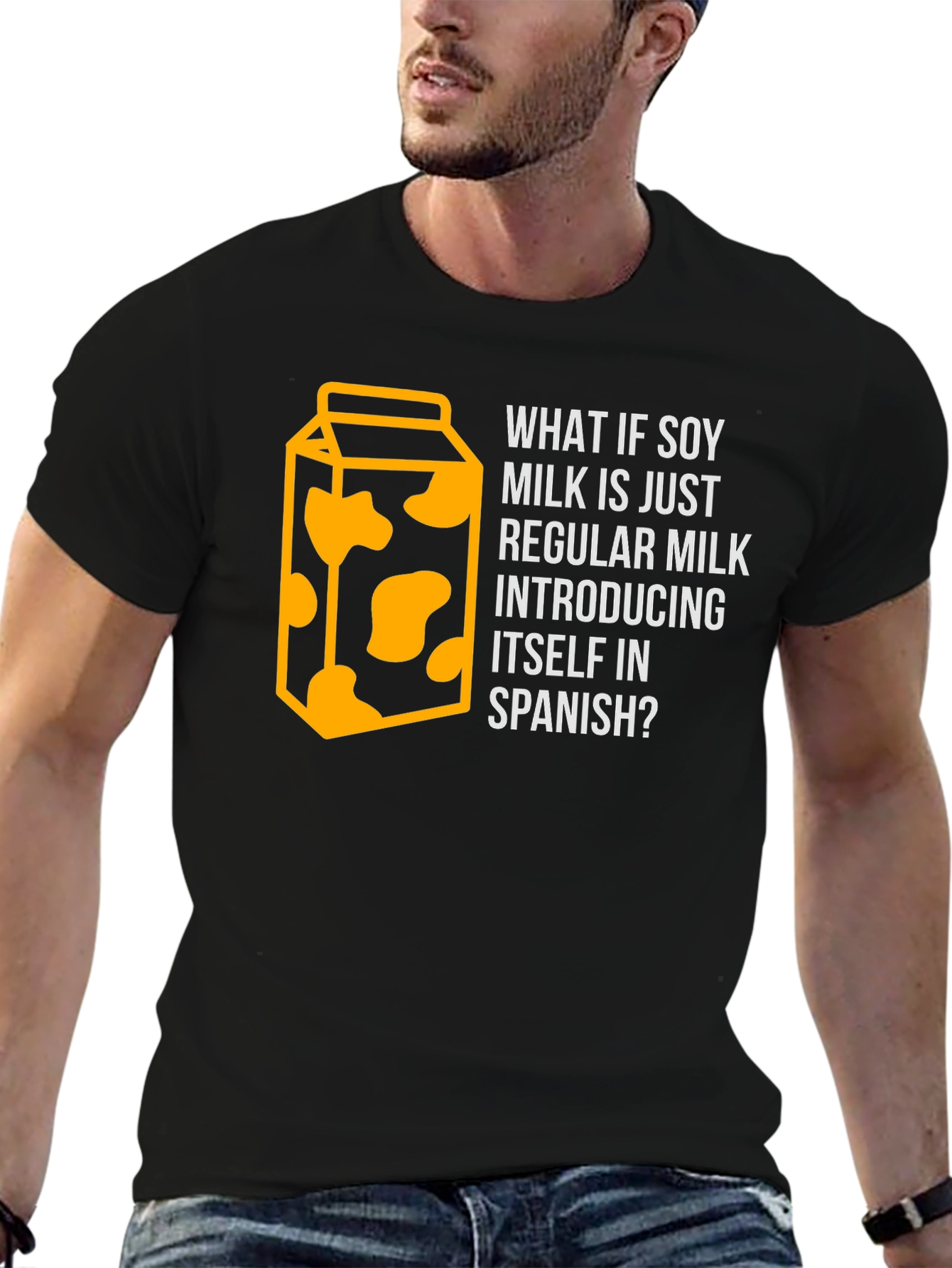 Soy Milk Spanish Joke T-Shirt - Funny Foodie Tee