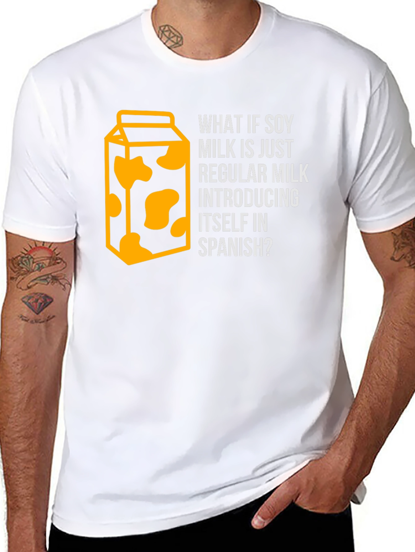 Soy Milk Spanish Joke T-Shirt - Funny Foodie Tee