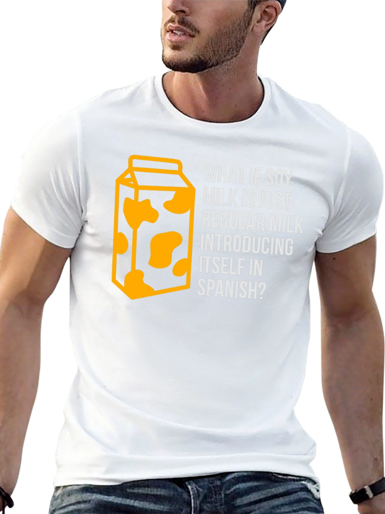 Soy Milk Spanish Joke T-Shirt - Funny Foodie Tee