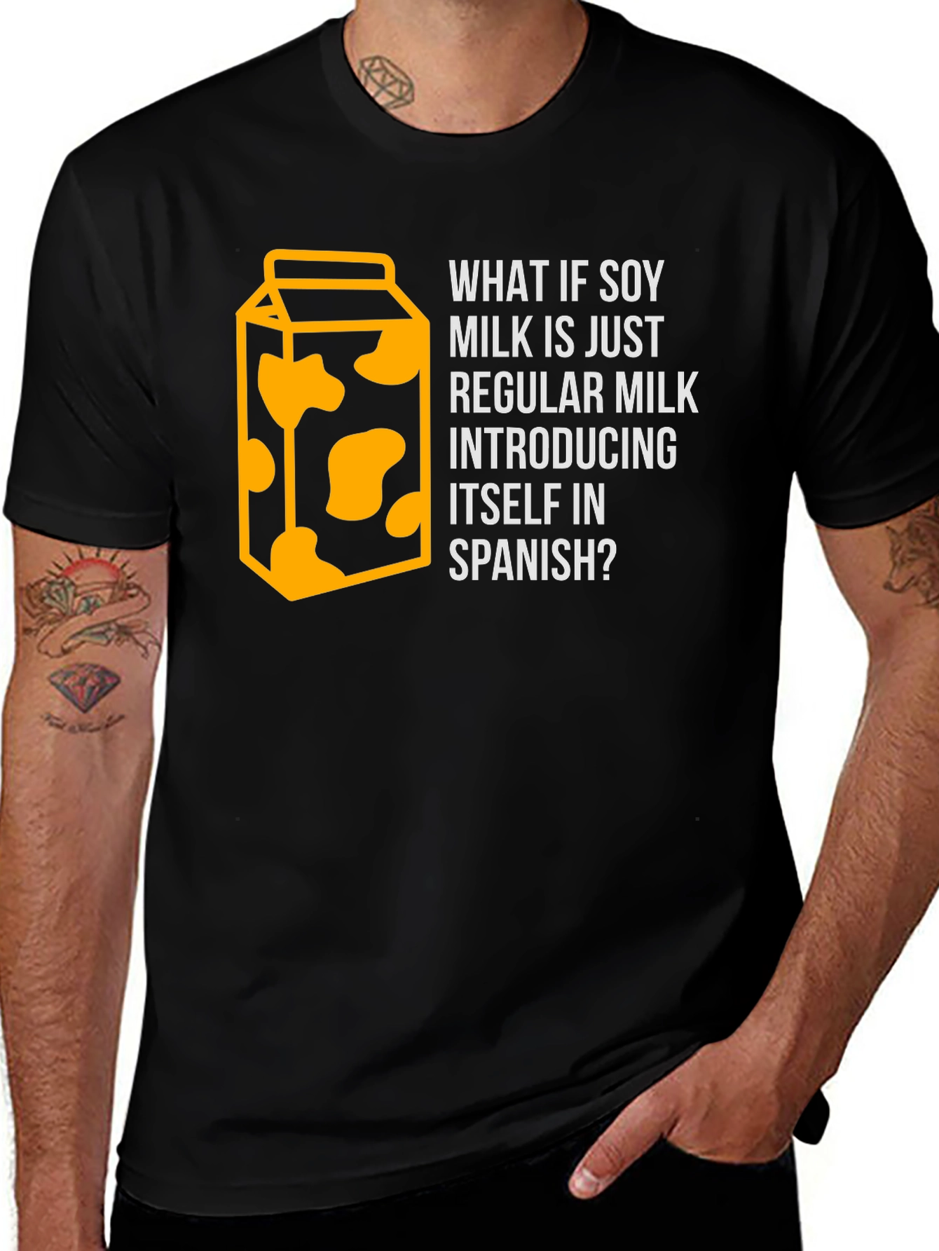 Soy Milk Spanish Joke T-Shirt - Funny Foodie Tee