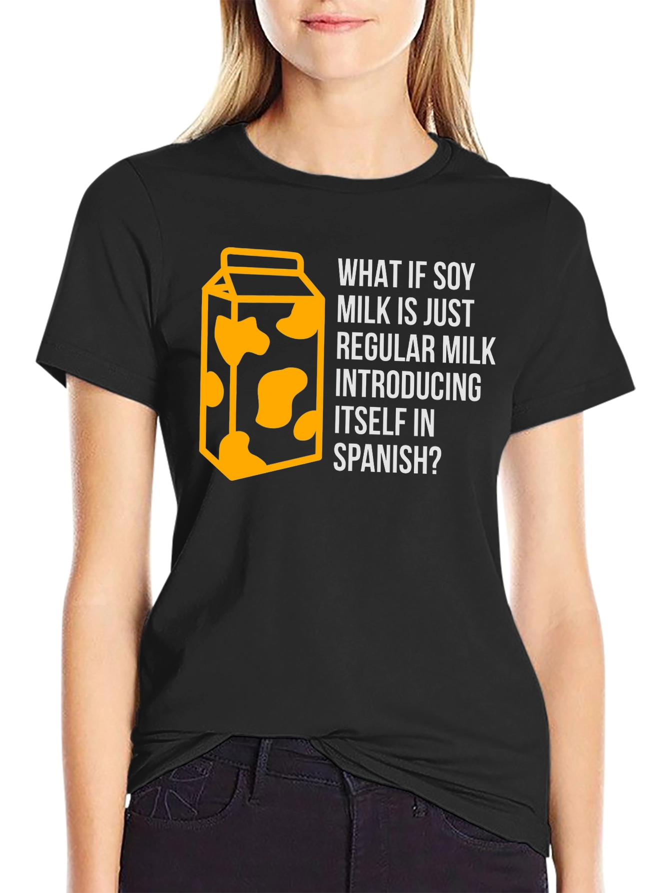 Soy Milk Spanish Joke T-Shirt - Funny Foodie Tee