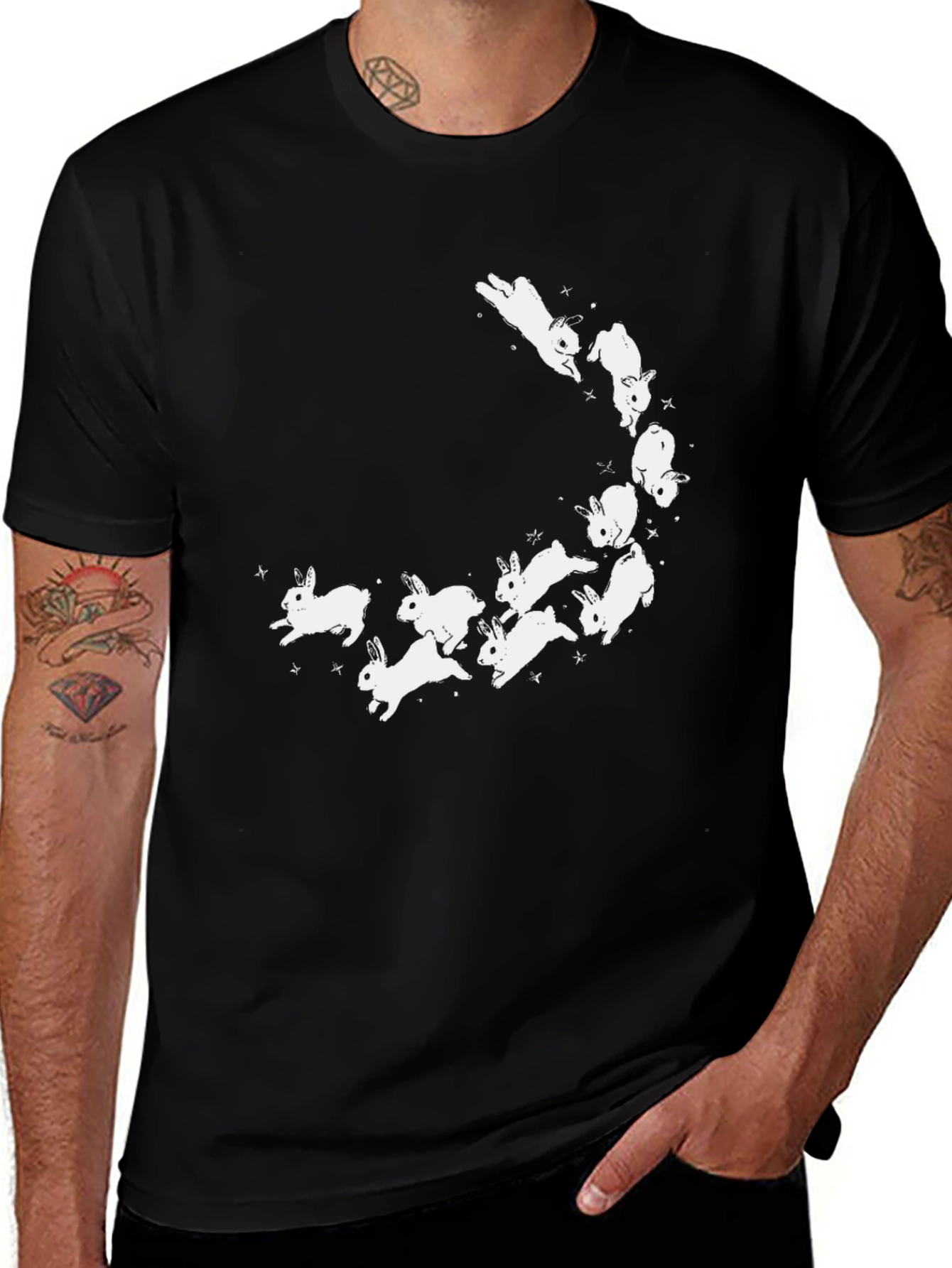 Black Bunny Graphic T-Shirt