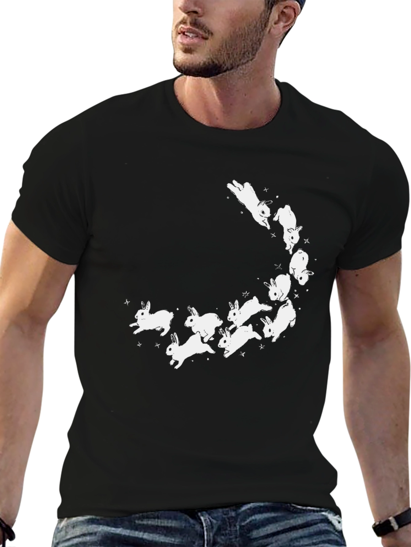 Black Bunny Graphic T-Shirt