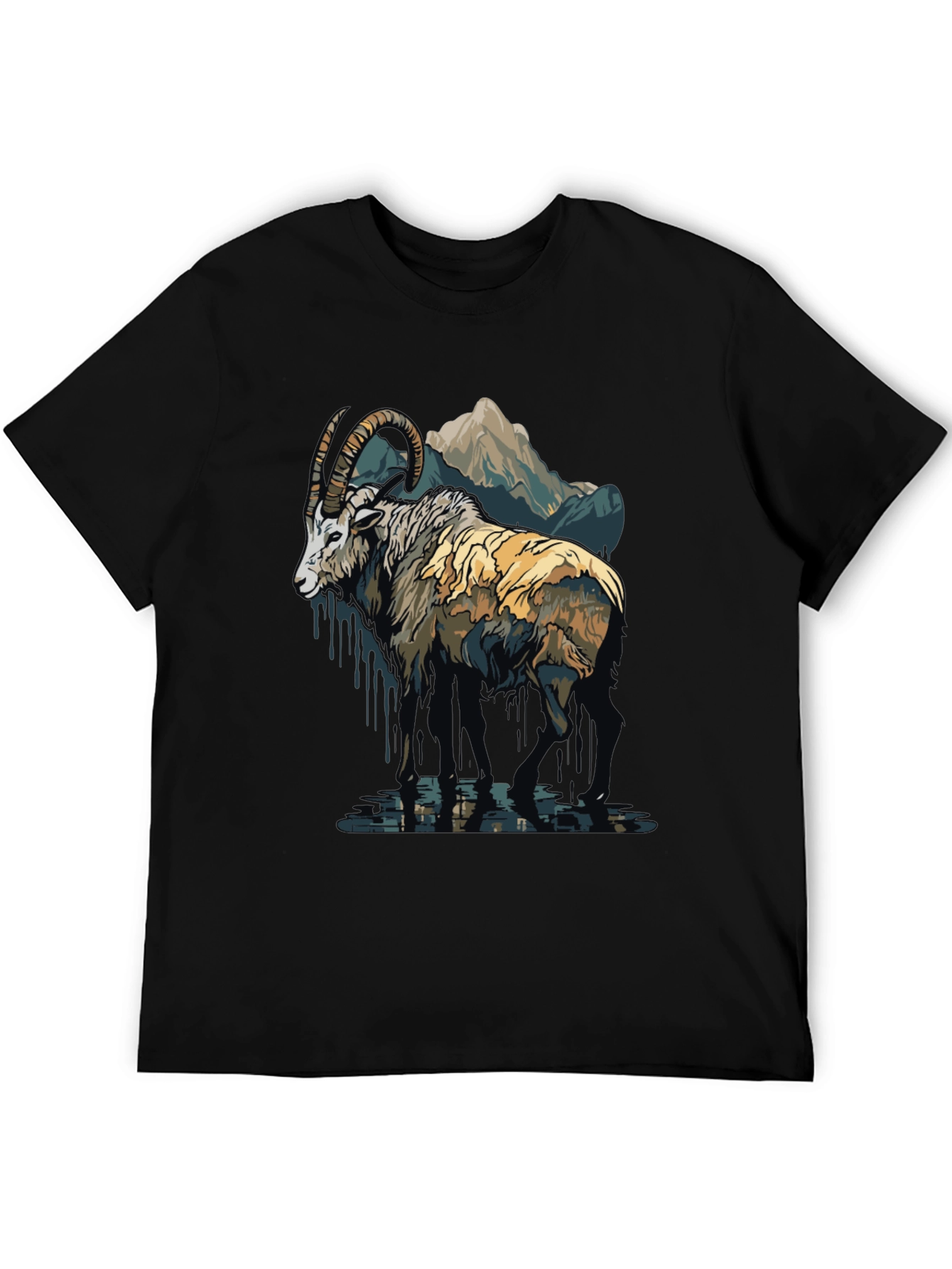Mountain Ram Graphic Tee - Nature Inspired Design