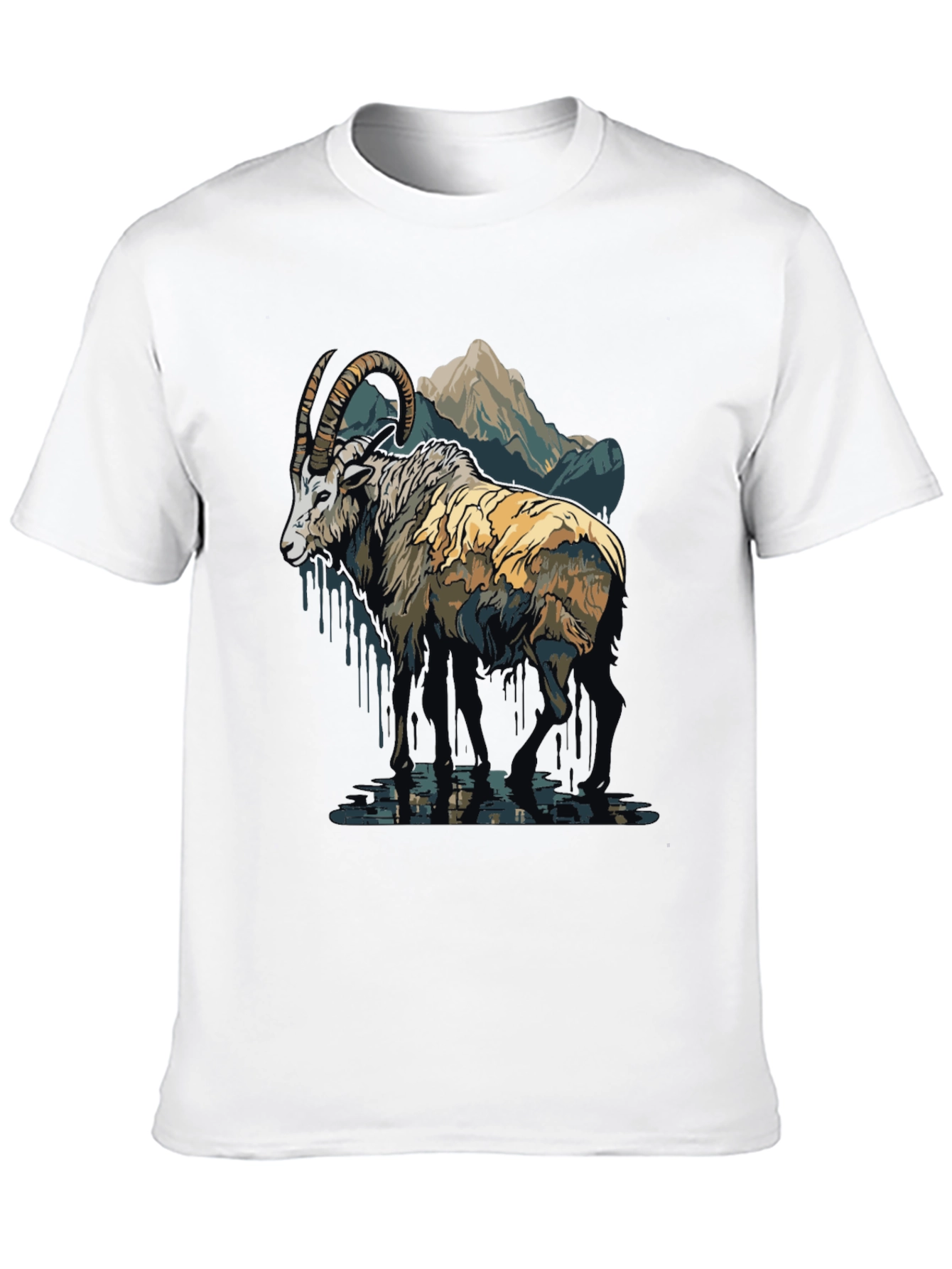 Mountain Ram Graphic Tee - Nature Inspired Design