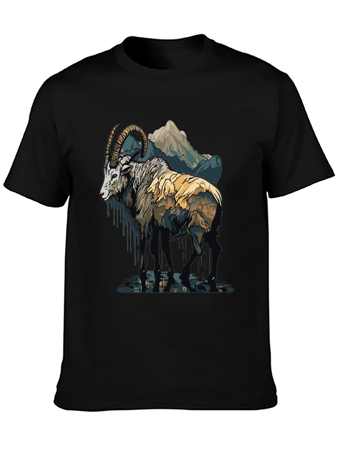 Mountain Ram Graphic Tee - Nature Inspired Design