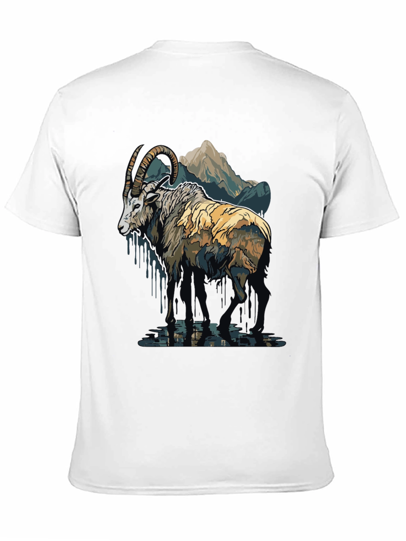 Mountain Ram Graphic Tee - Nature Inspired Design