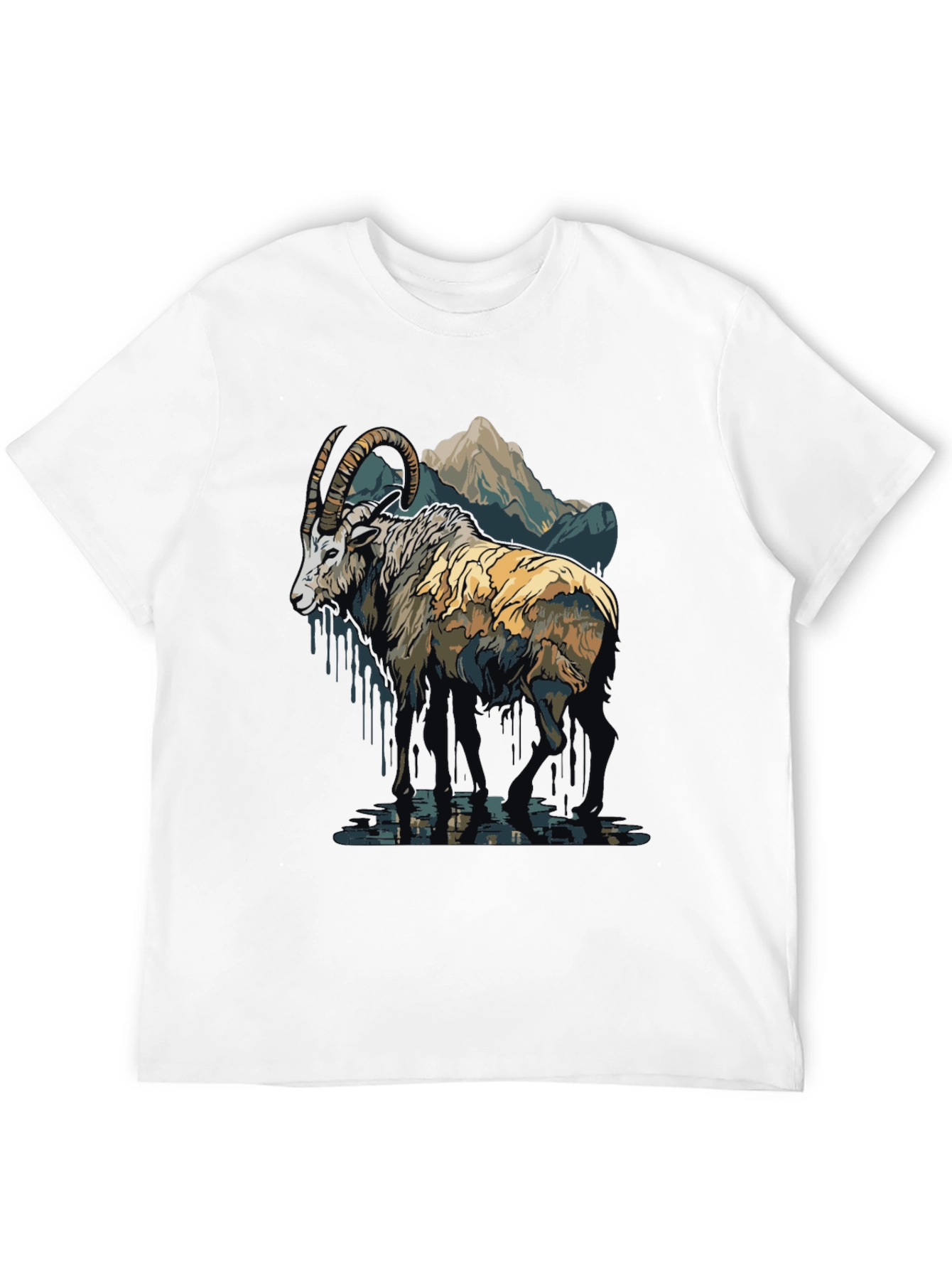 Mountain Ram Graphic Tee - Nature Inspired Design