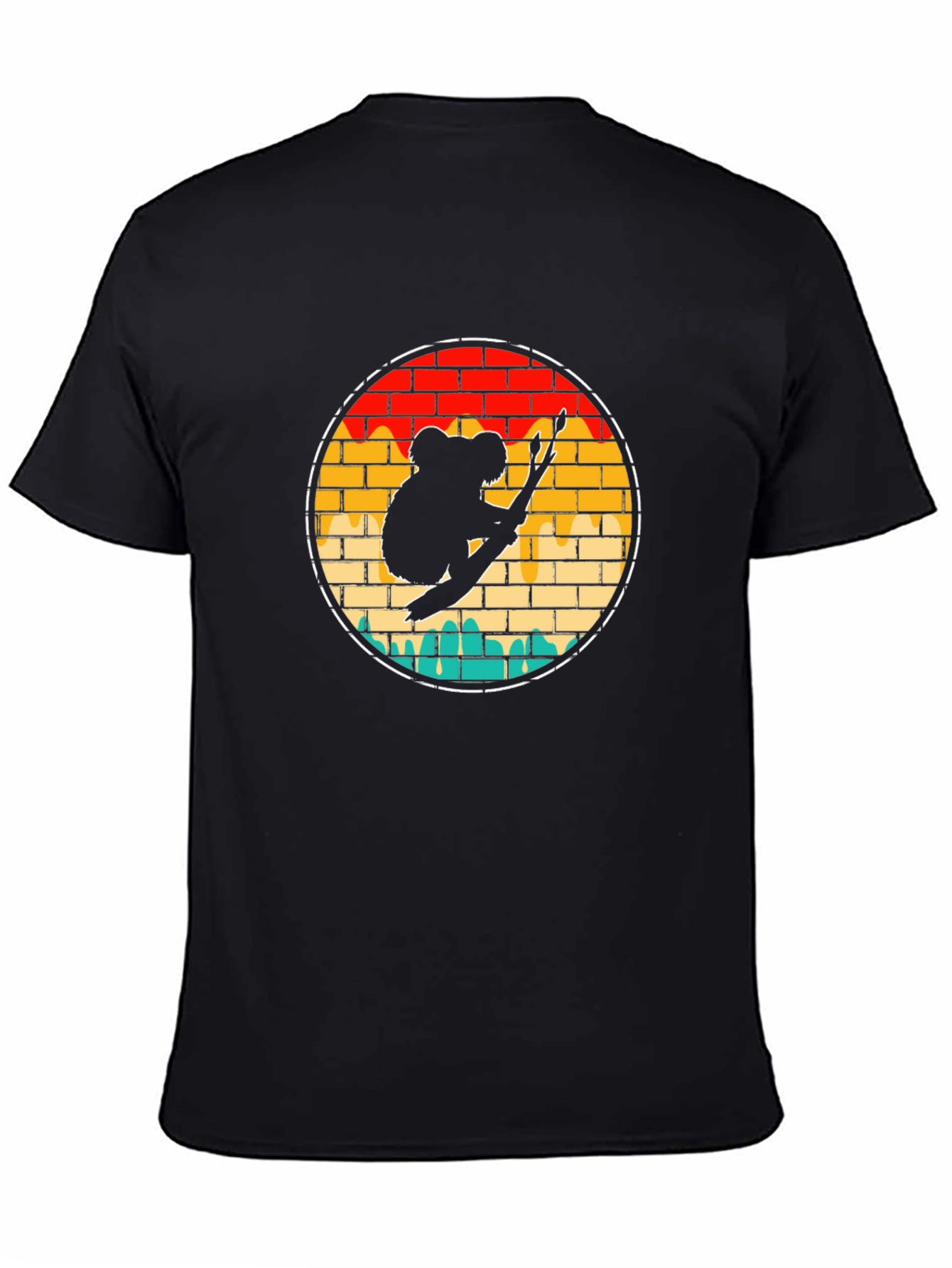 Koala on Branch Graphic Tee - Unisex Black T-Shirt