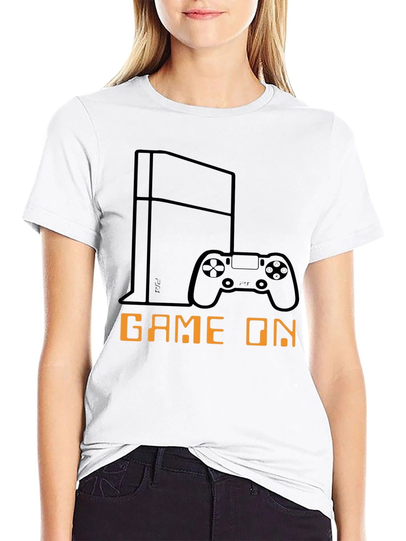 Game On Black T-Shirt - Gamer Console Design