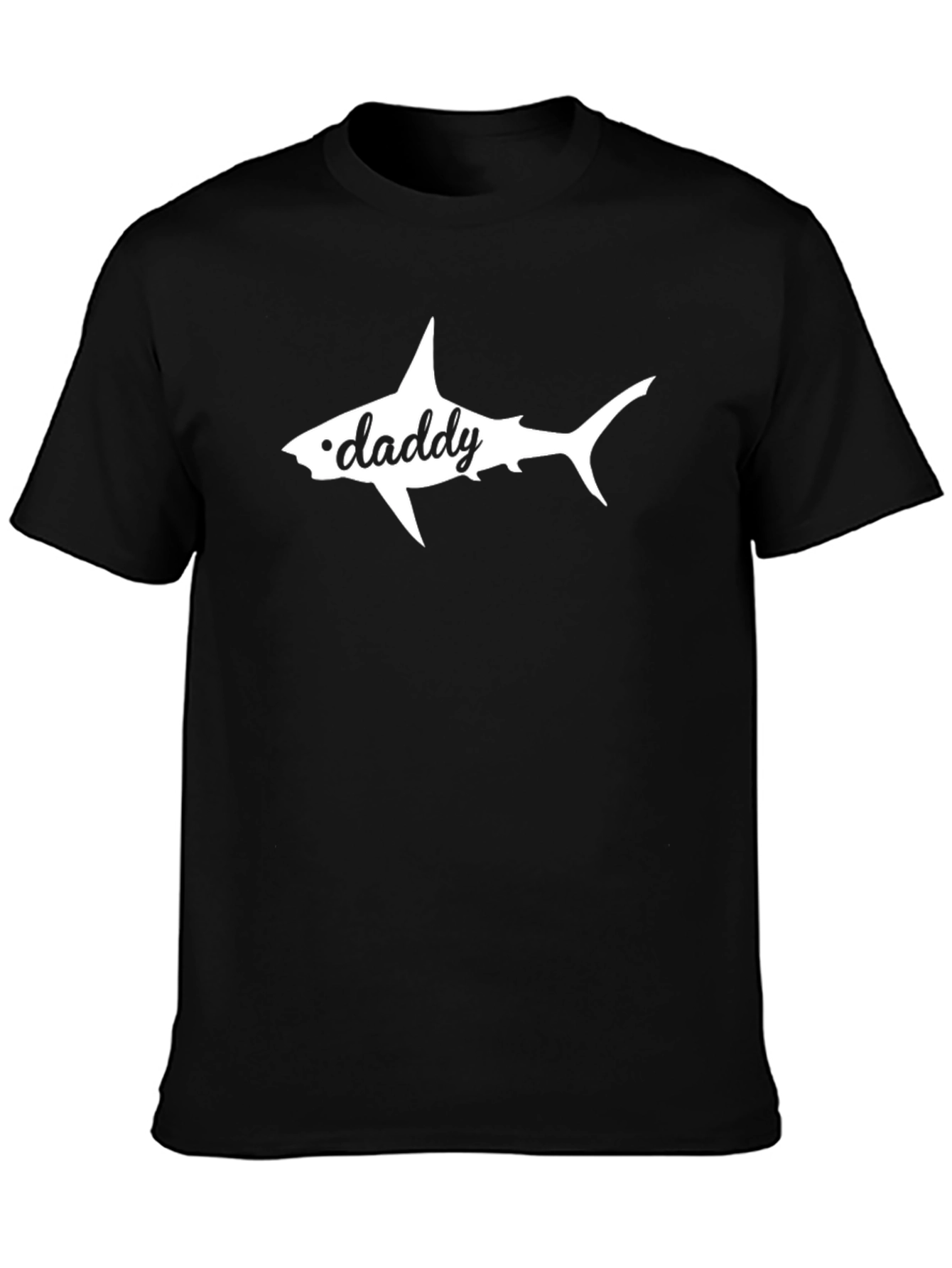Daddy Shark Graphic Tee - Black Cotton T-Shirt