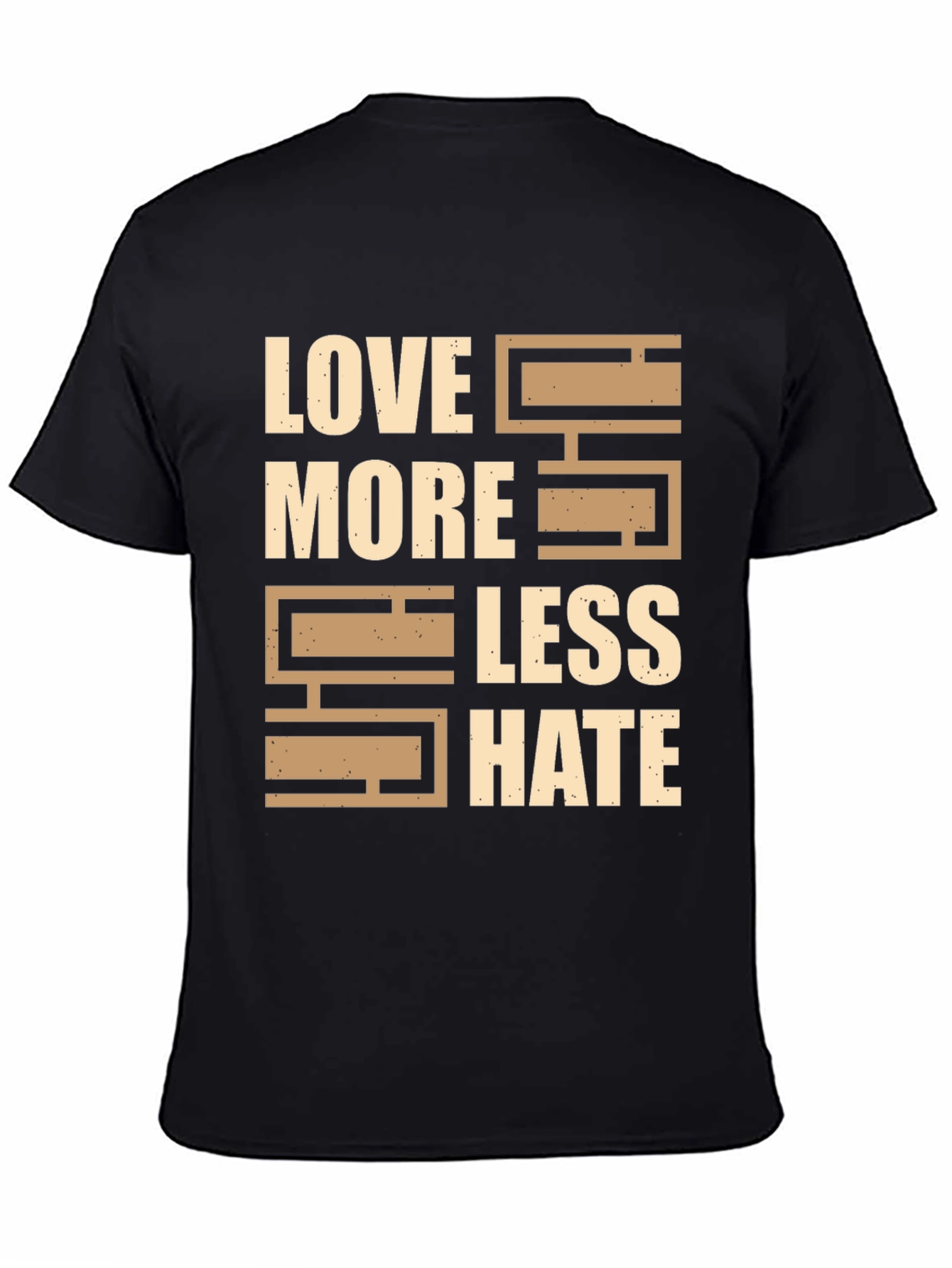 Love More Less Hate Graphic T-Shirt