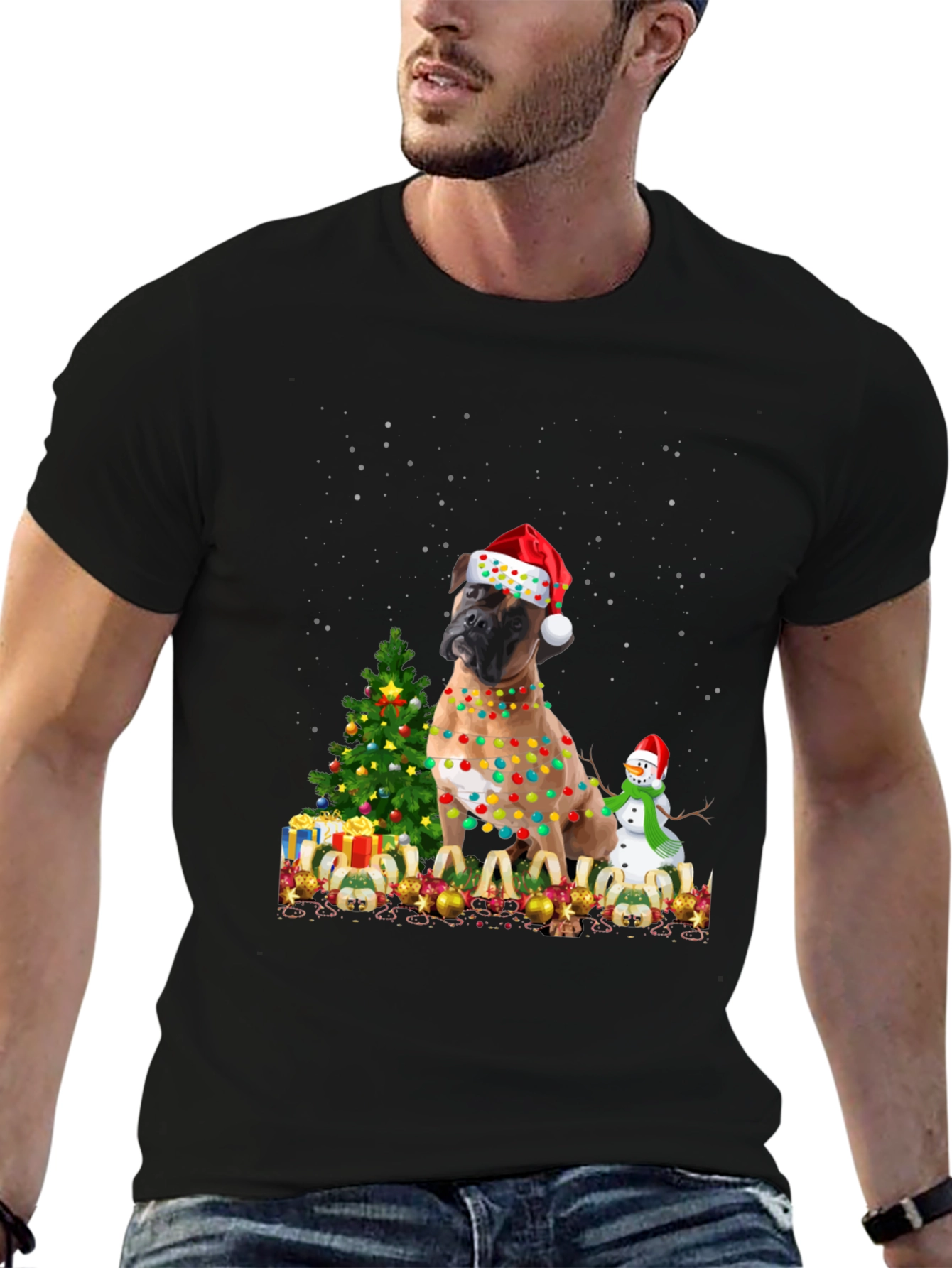 Festive Dog Christmas T-Shirt