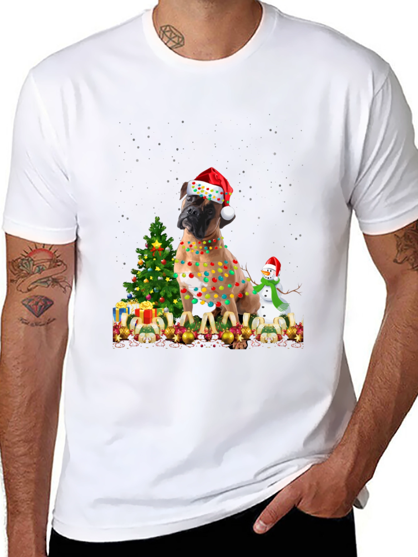 Festive Dog Christmas T-Shirt