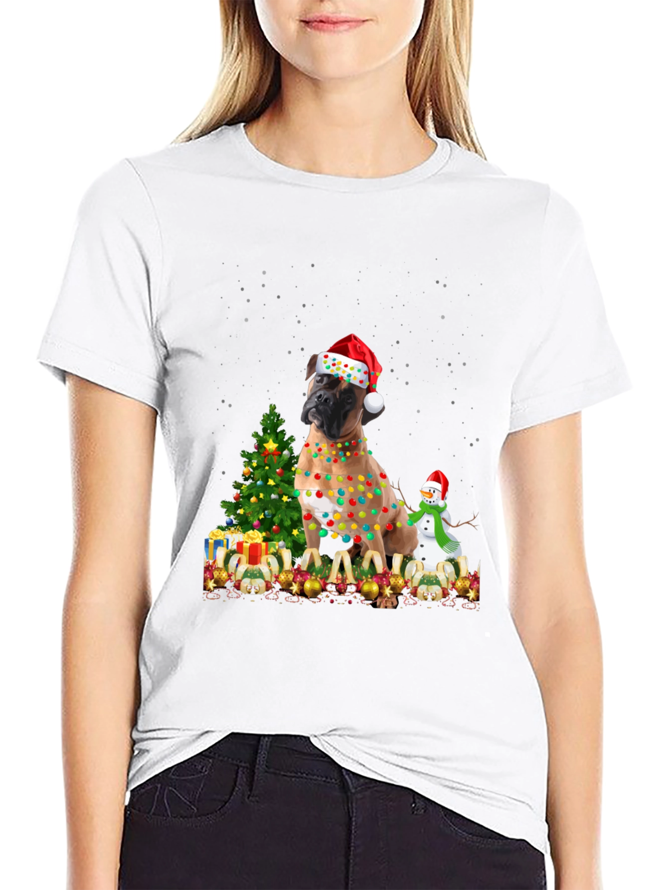 Festive Dog Christmas T-Shirt