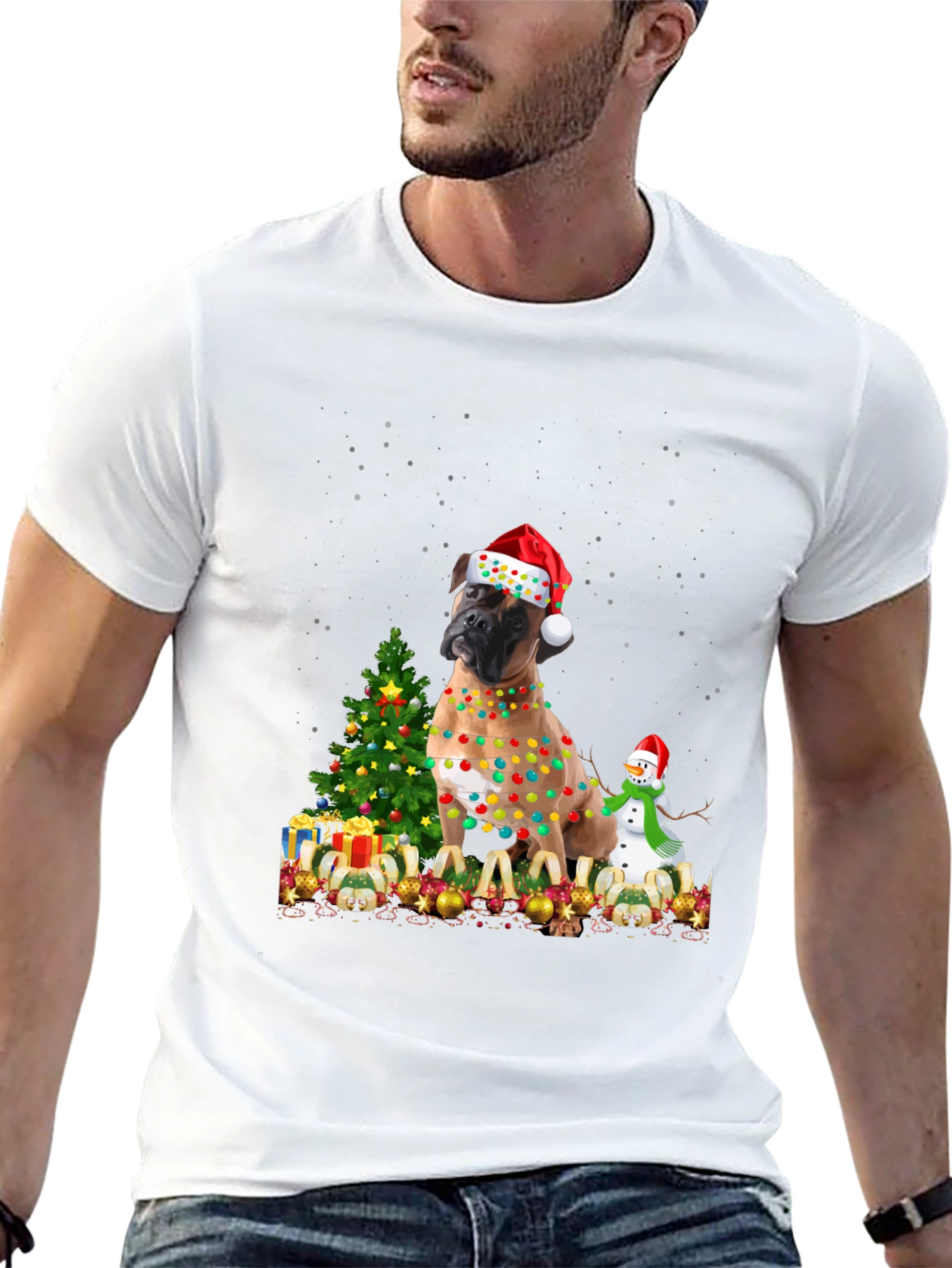 Festive Dog Christmas T-Shirt