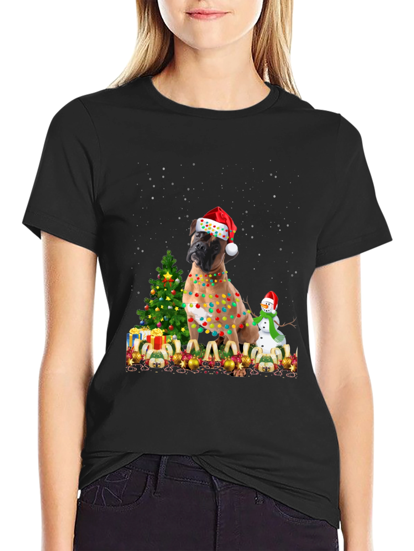 Festive Dog Christmas T-Shirt