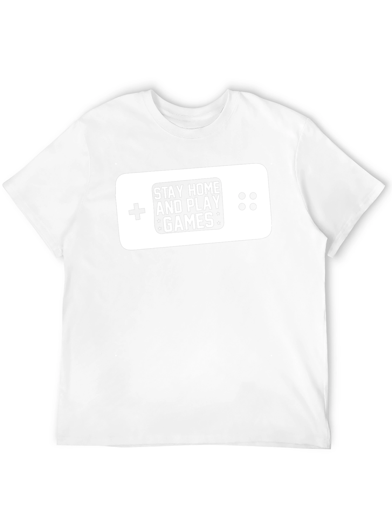 Stay Home & Play Games Black Graphic T-Shirt