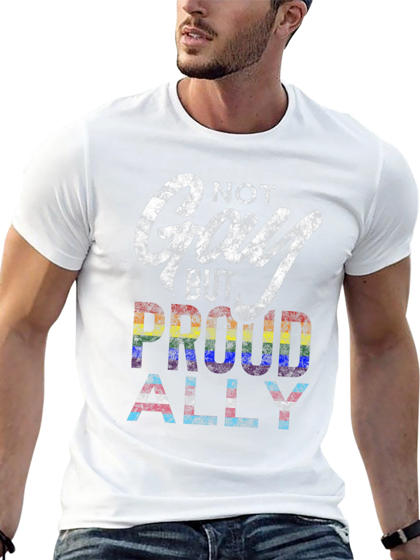Not Gay But Proud Ally LGBTQ+ T-Shirt