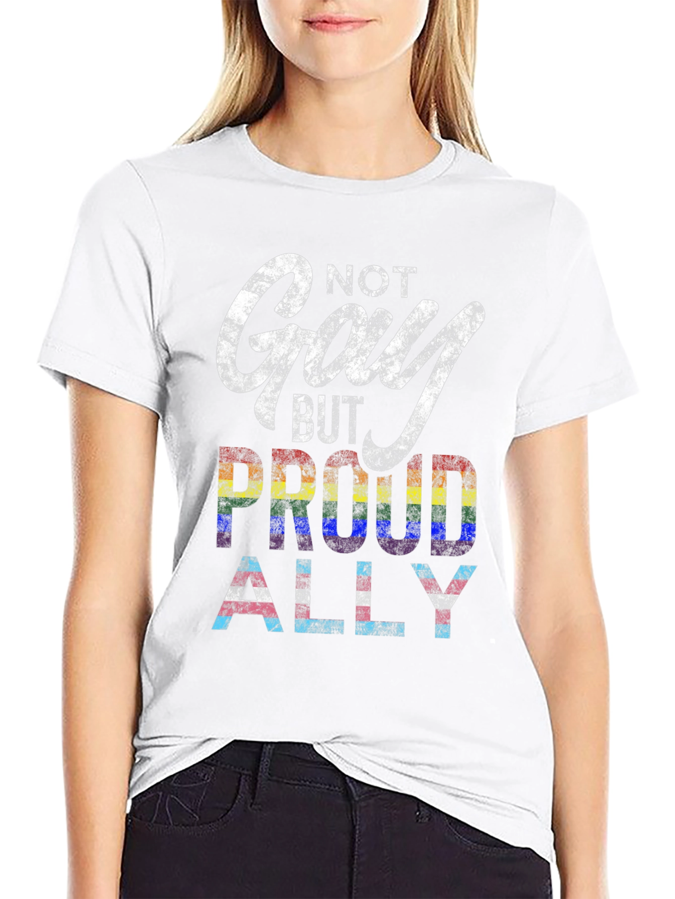 Not Gay But Proud Ally LGBTQ+ T-Shirt