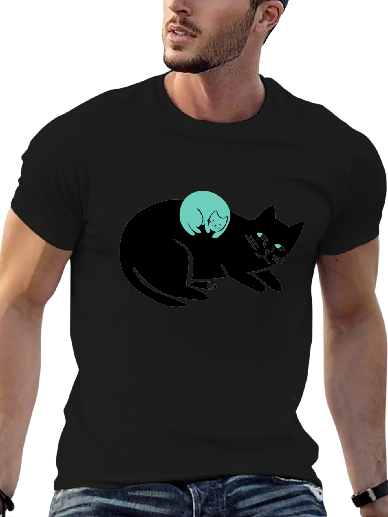Black Cat & Kitten Graphic Tee