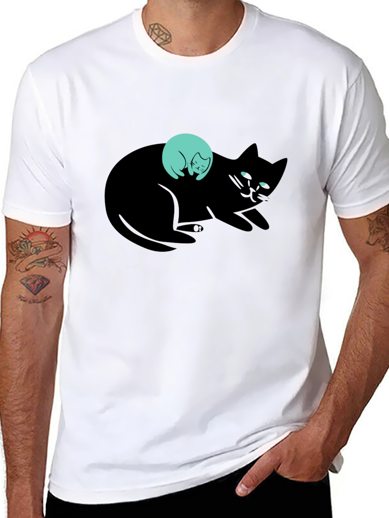 Black Cat & Kitten Graphic Tee