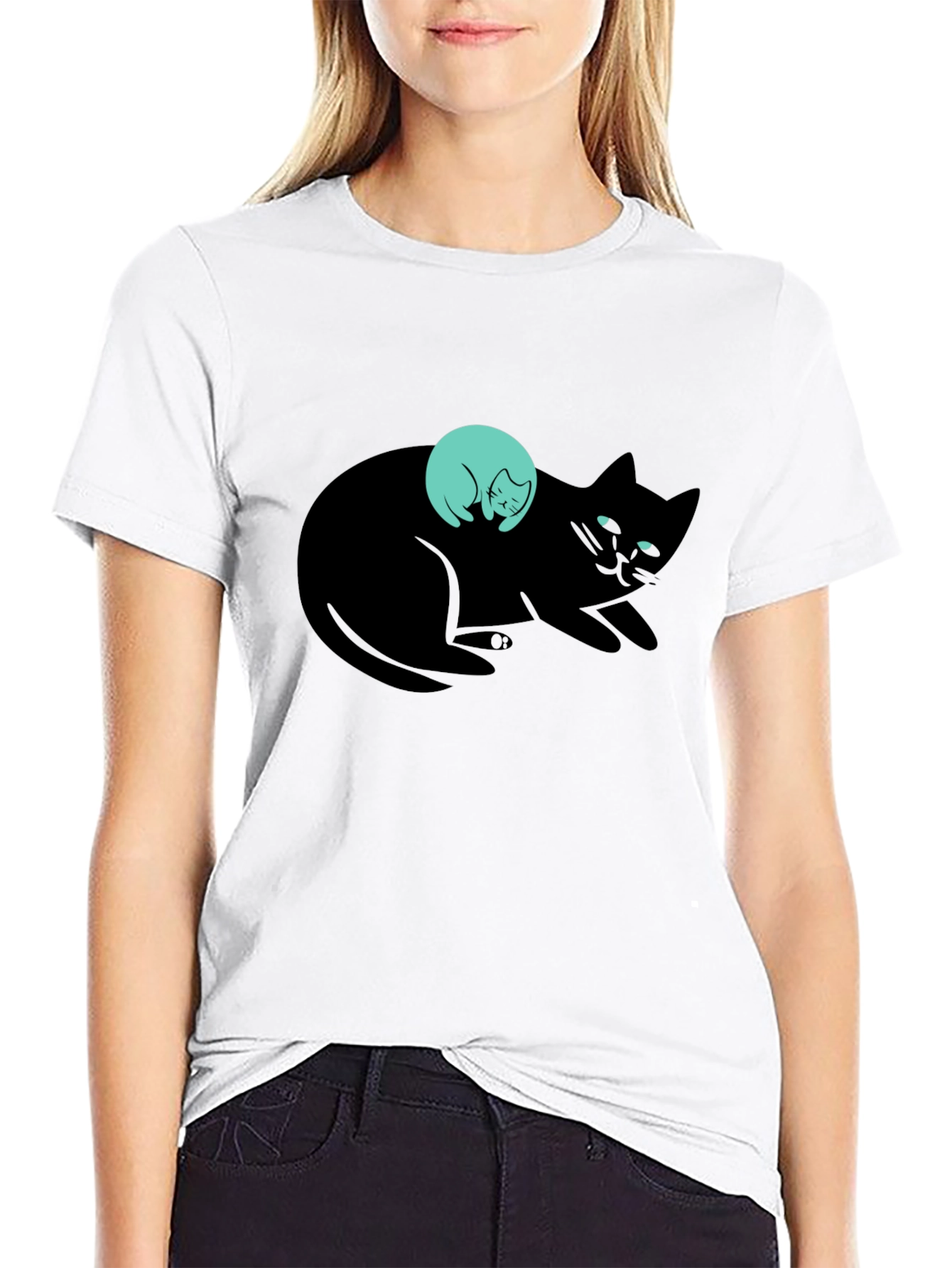Black Cat & Kitten Graphic Tee