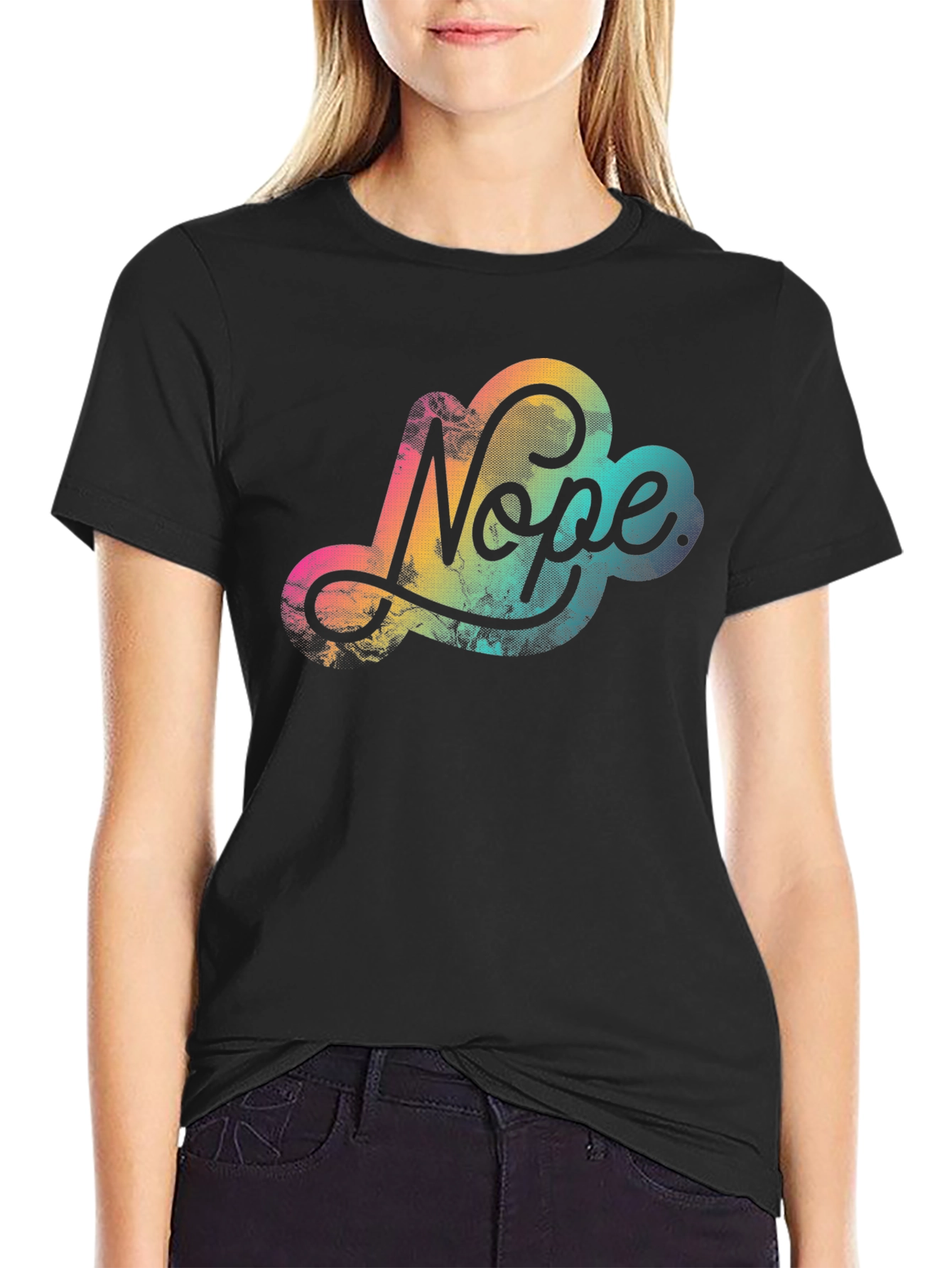 Nope Graphic Tee - Stylish Sarcasm