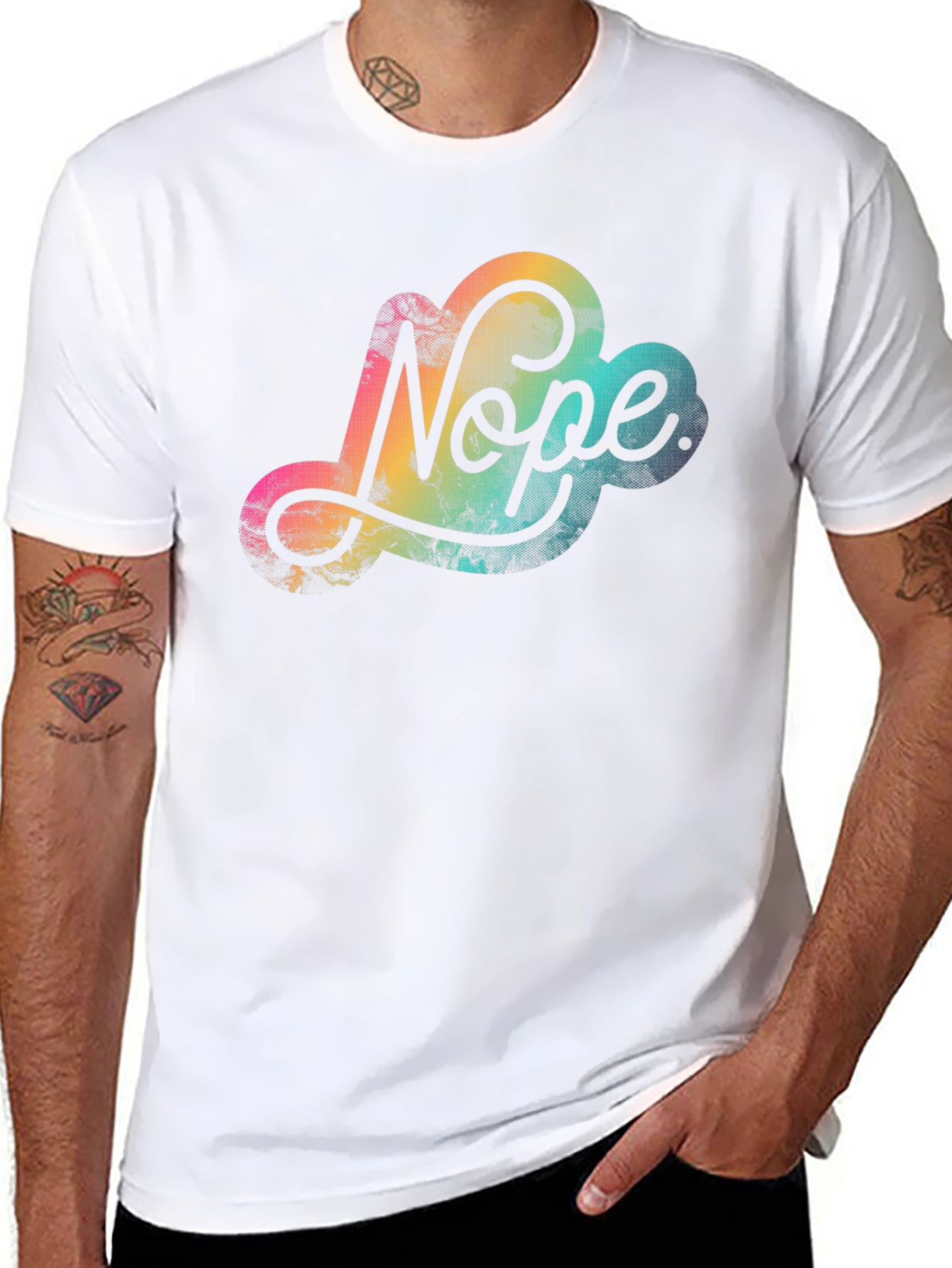 Nope Graphic Tee - Stylish Sarcasm