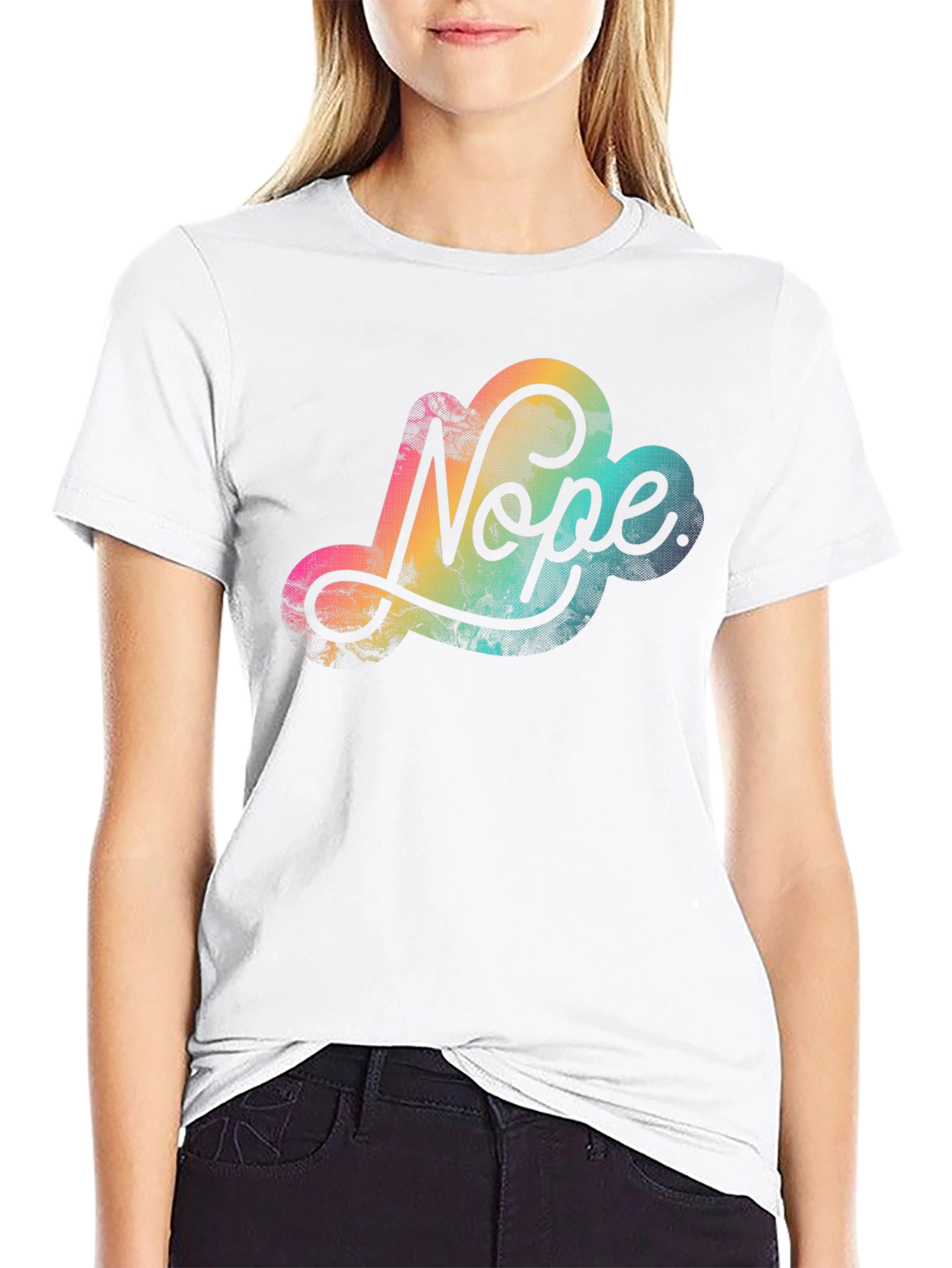 Nope Graphic Tee - Stylish Sarcasm