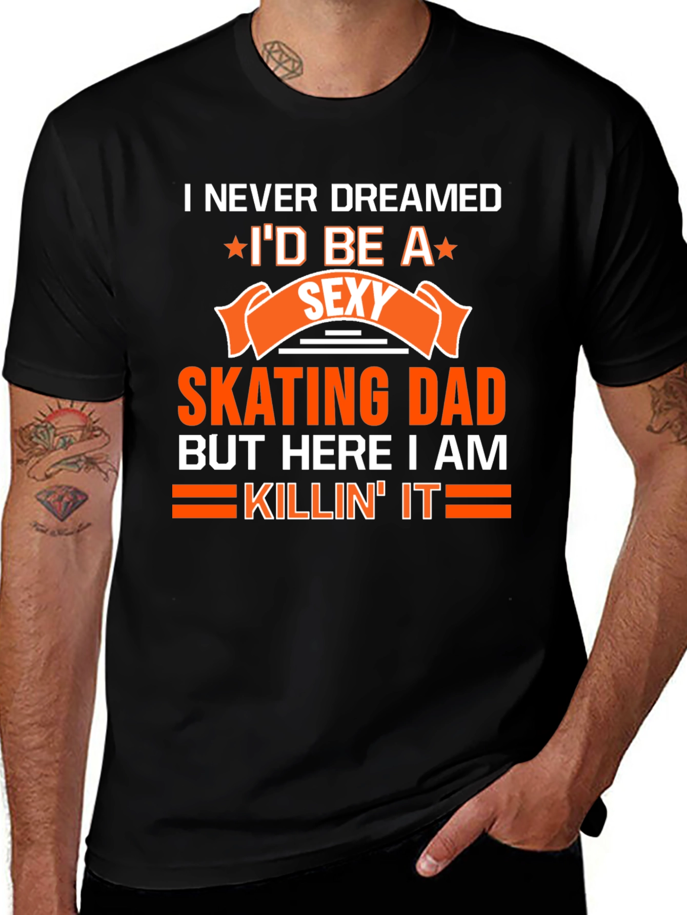 Sexy Skating Dad T-Shirt - Novelty Graphic Tee