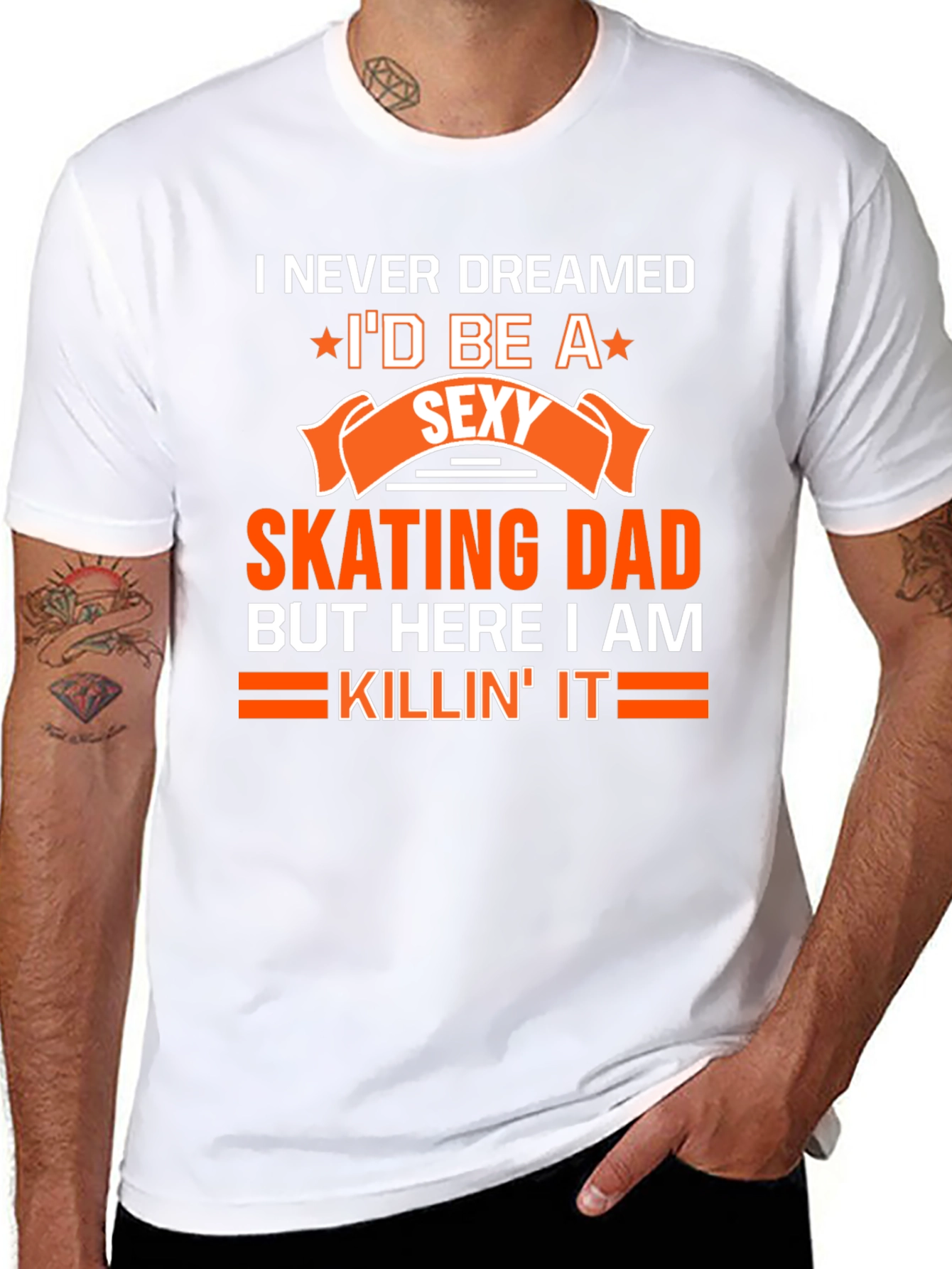 Sexy Skating Dad T-Shirt - Novelty Graphic Tee