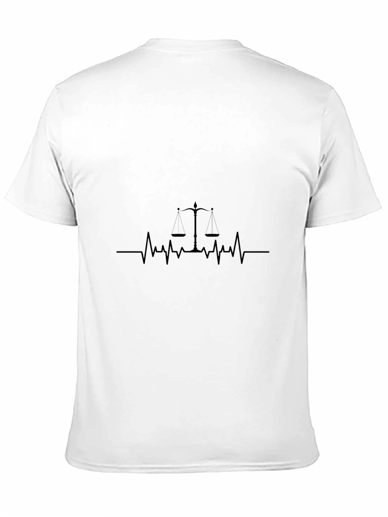 Lawyer Heartbeat T-Shirt - Scales of Justice Tee