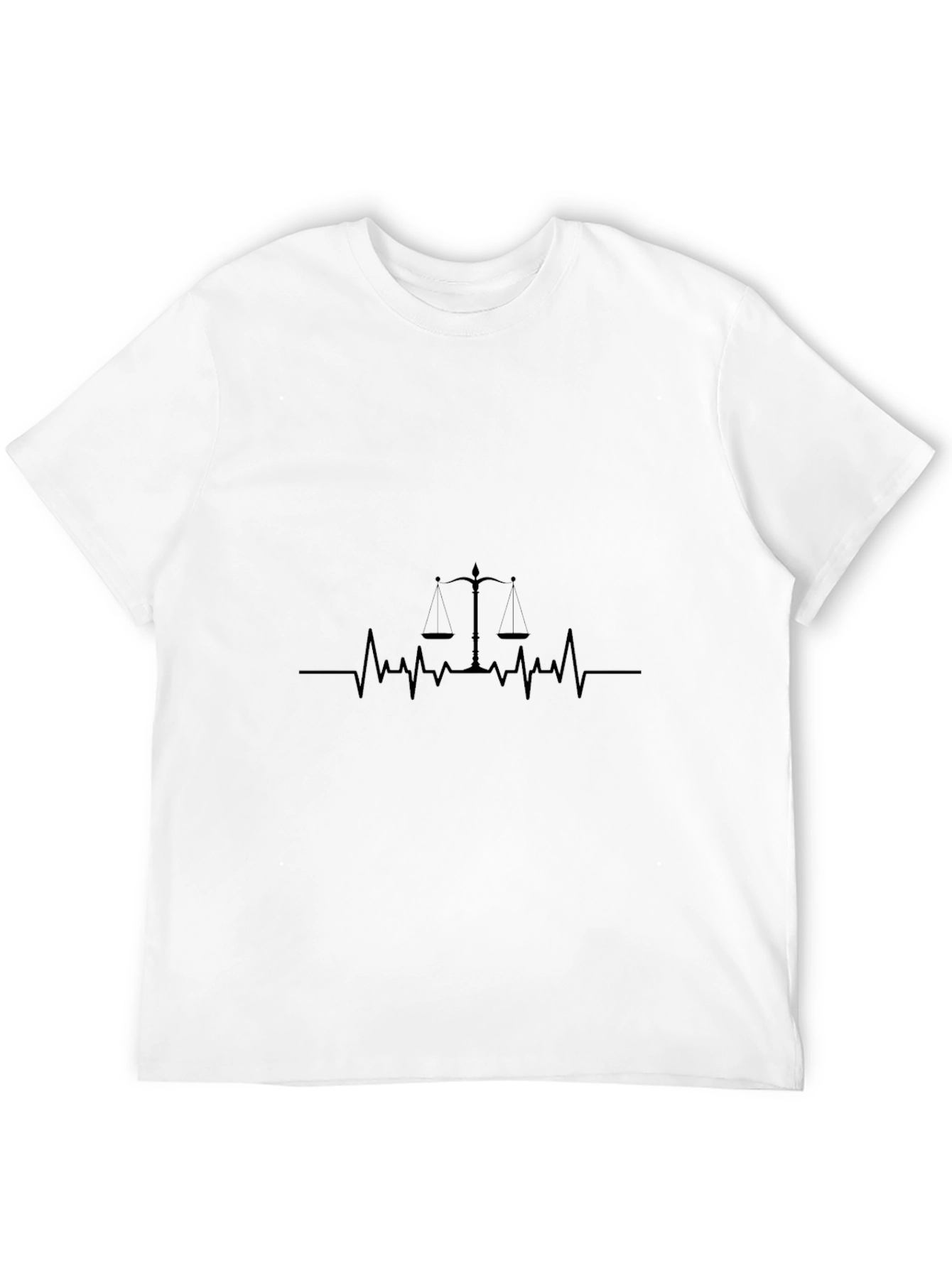 Lawyer Heartbeat T-Shirt - Scales of Justice Tee