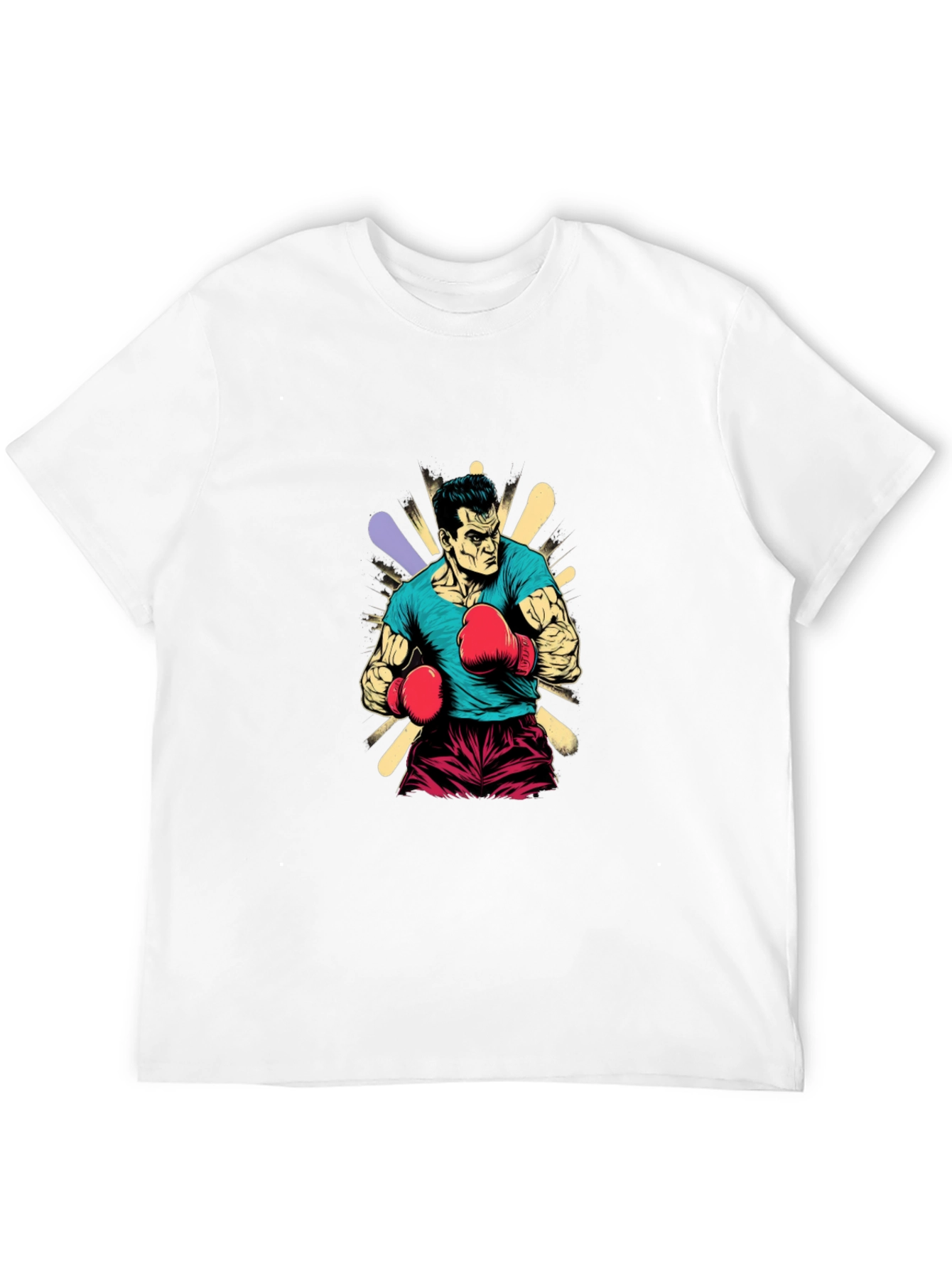 Boxer Graphic Tee - Black Cotton T-Shirt