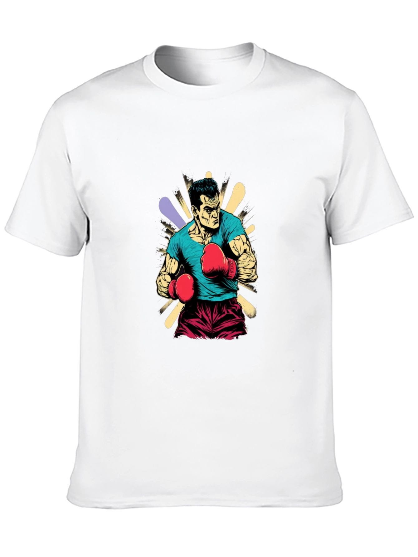 Boxer Graphic Tee - Black Cotton T-Shirt