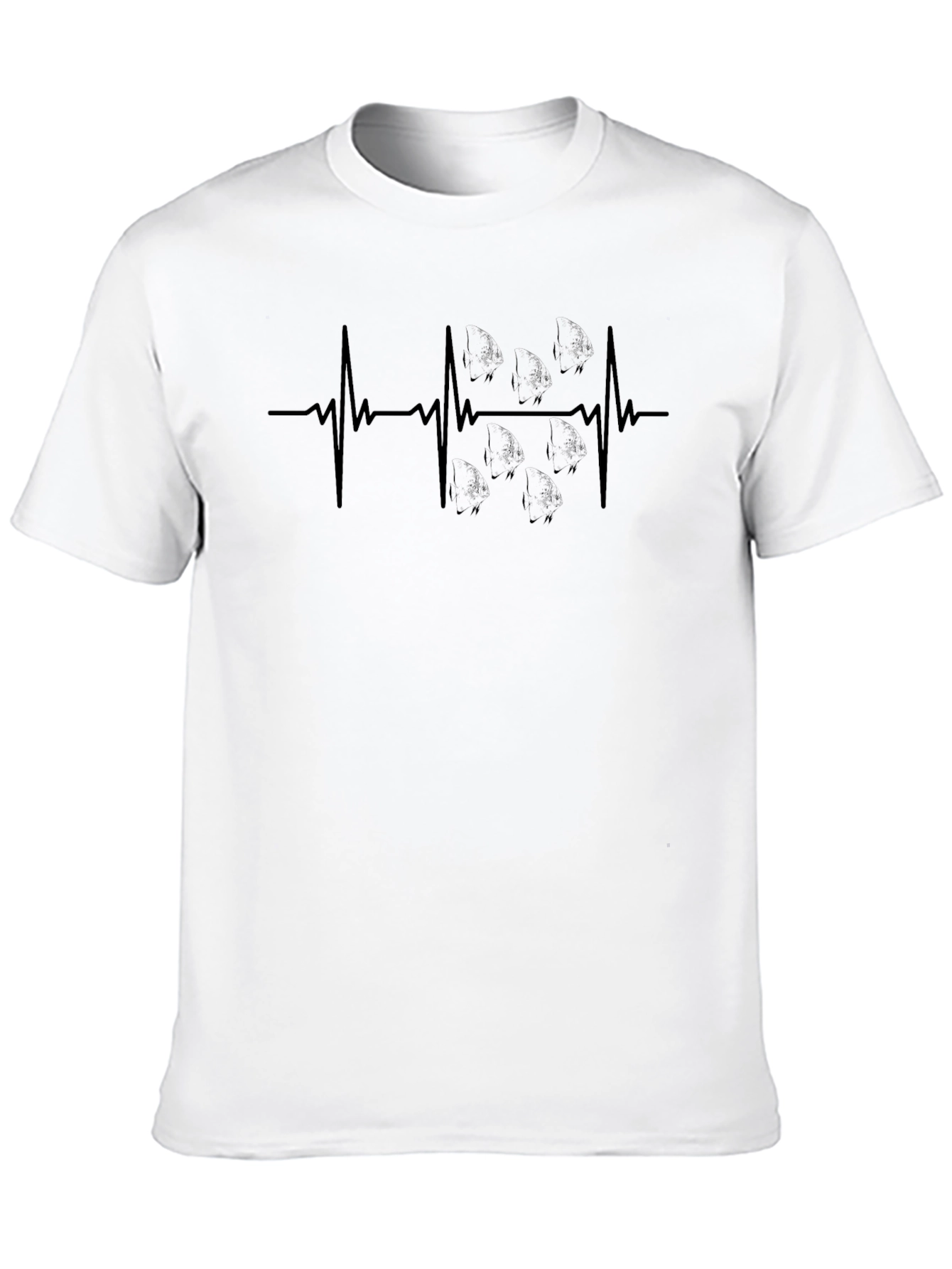 Heartbeat Fish Lover Graphic T-Shirt