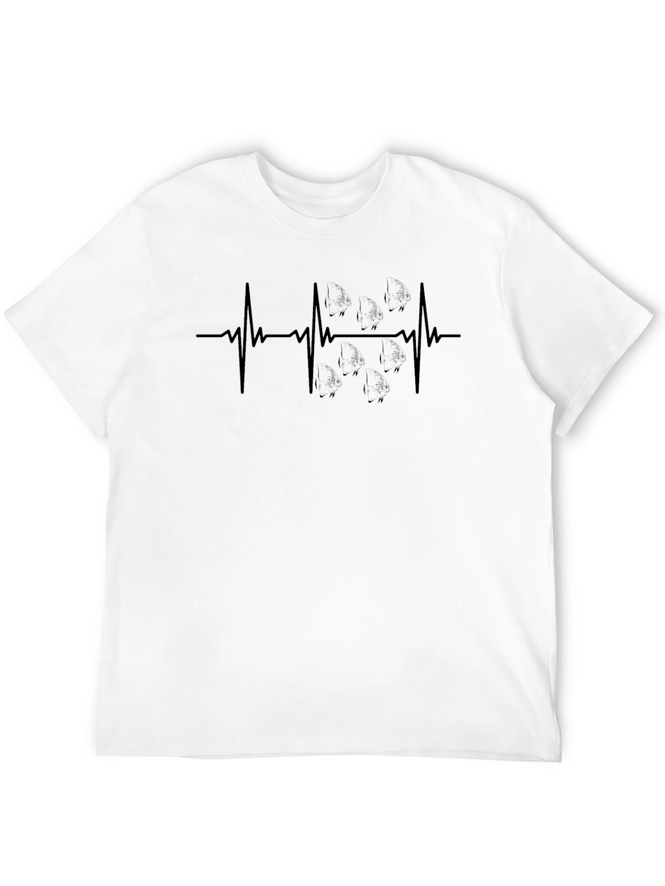Heartbeat Fish Lover Graphic T-Shirt