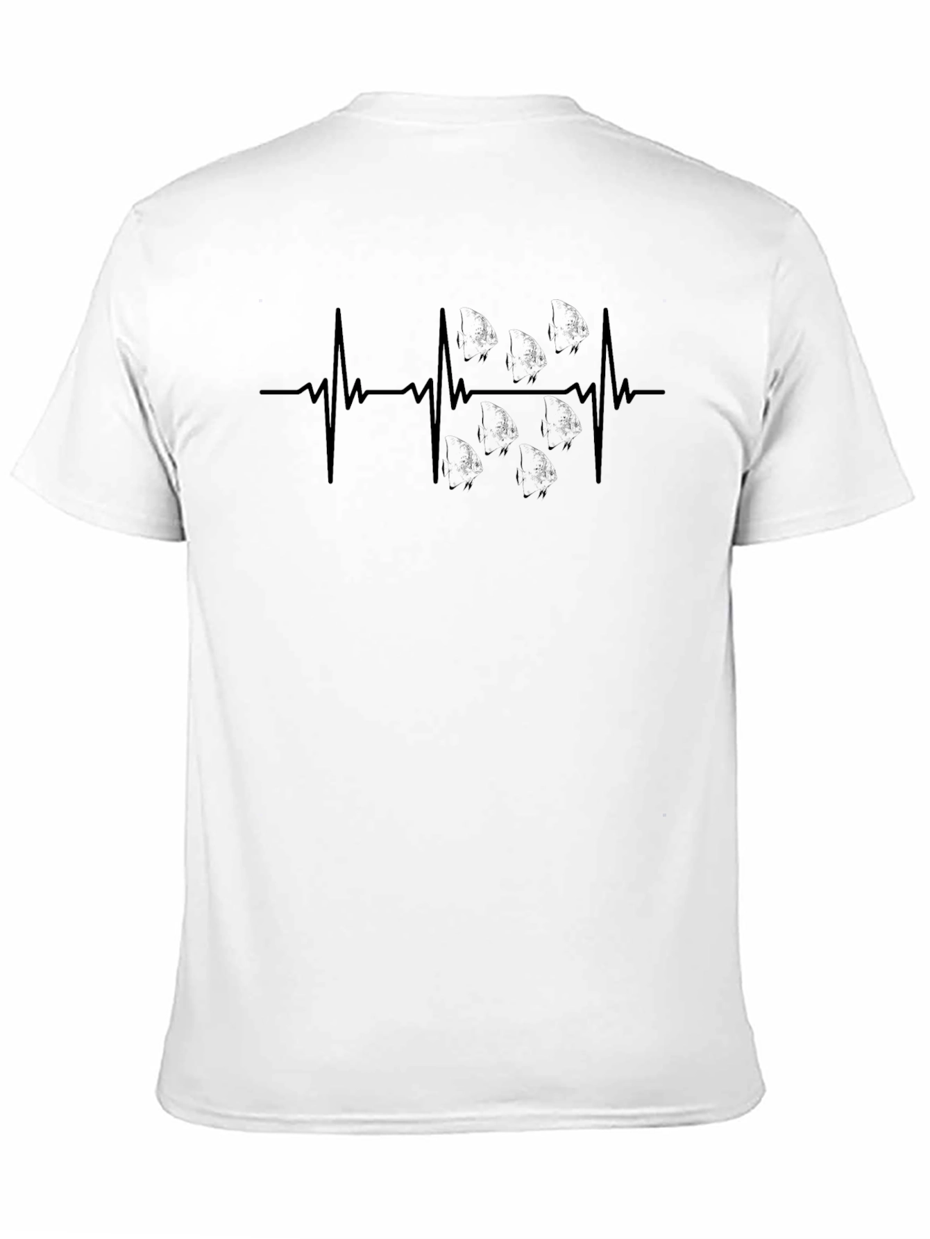Heartbeat Fish Lover Graphic T-Shirt