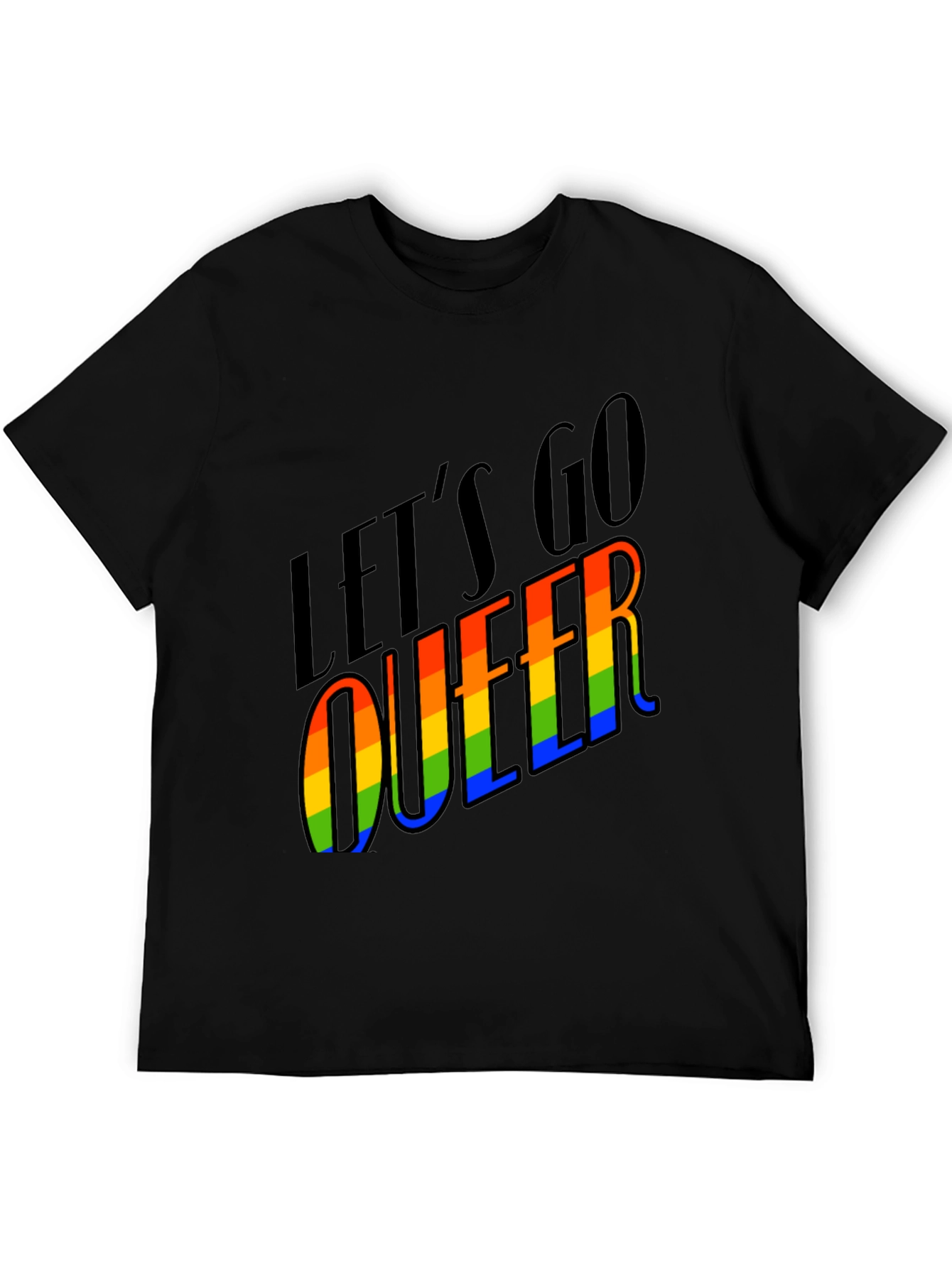 Lets Go Queer Pride T-Shirt - Black LGBTQ Tee
