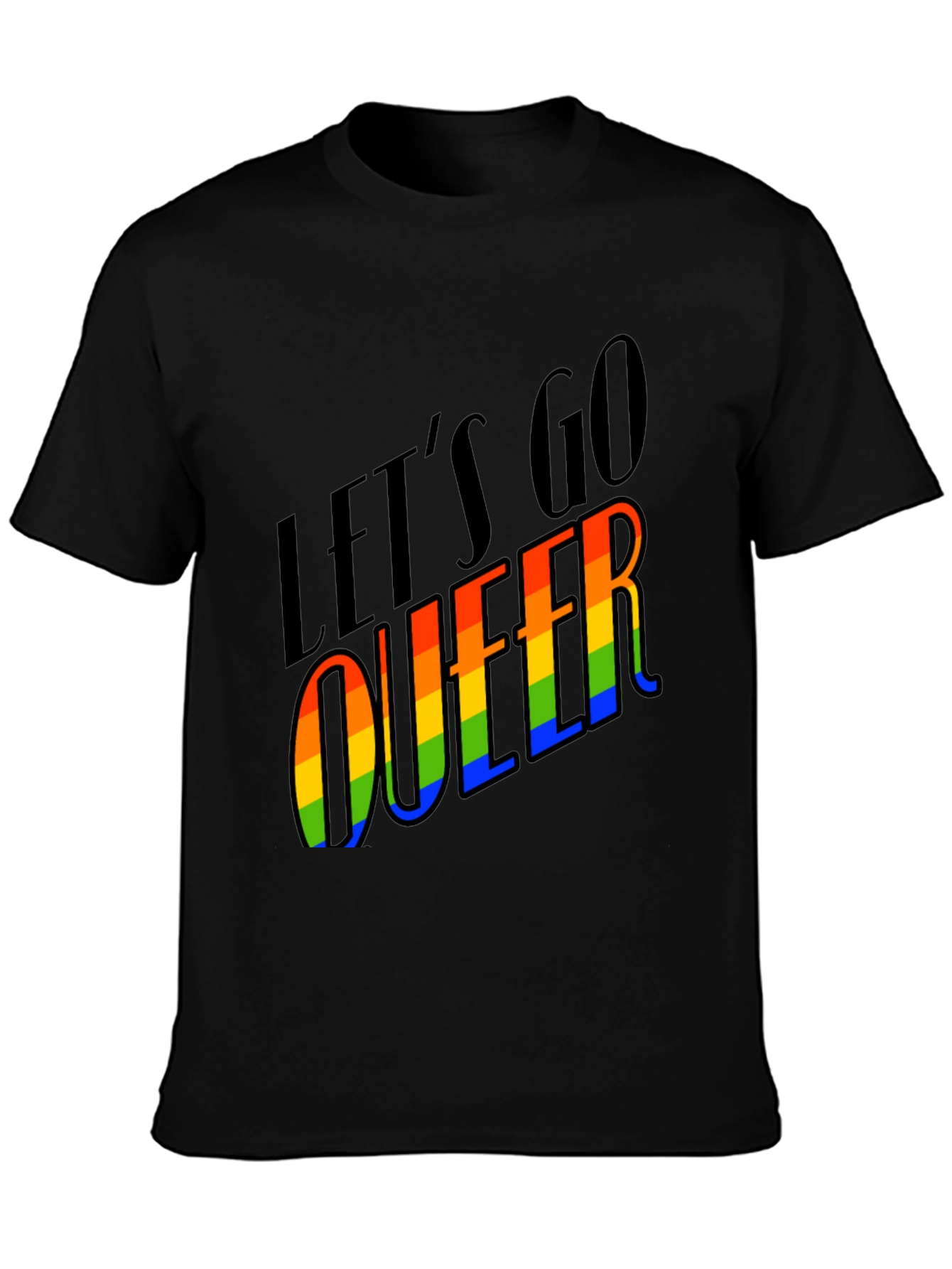 Lets Go Queer Pride T-Shirt - Black LGBTQ Tee