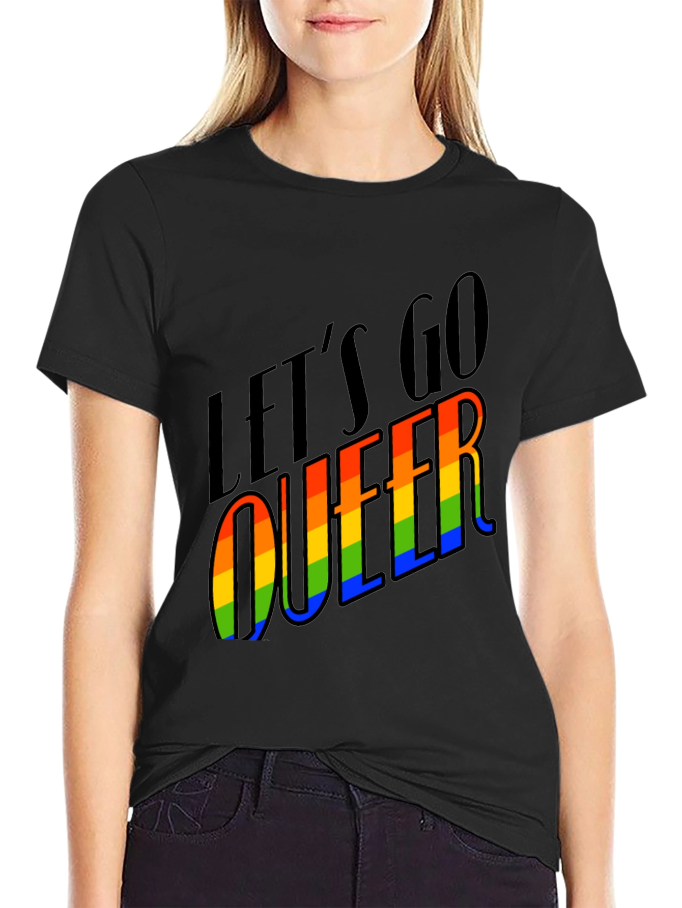 Lets Go Queer Pride T-Shirt - Black LGBTQ Tee