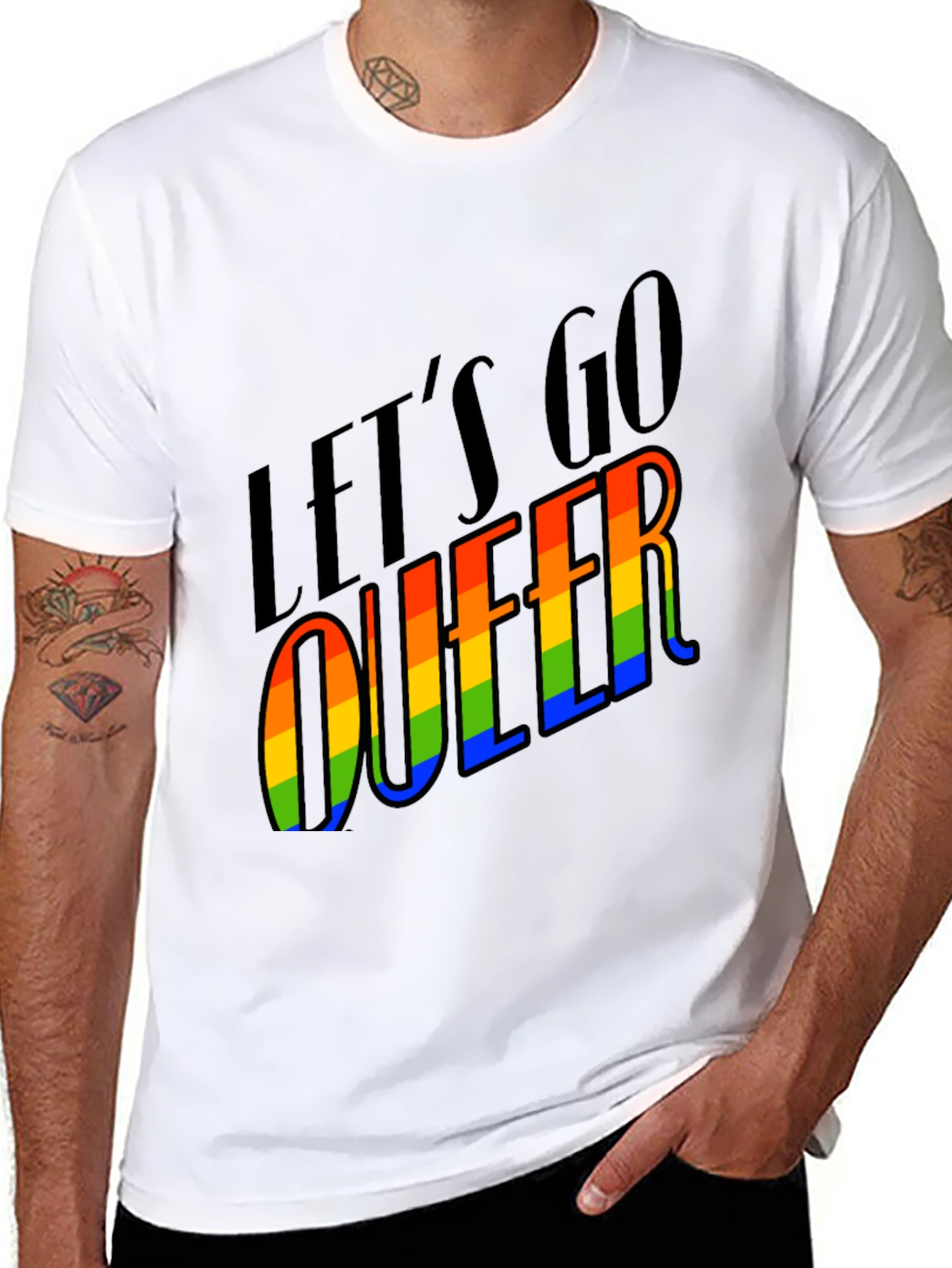 Lets Go Queer Pride T-Shirt - Black LGBTQ Tee