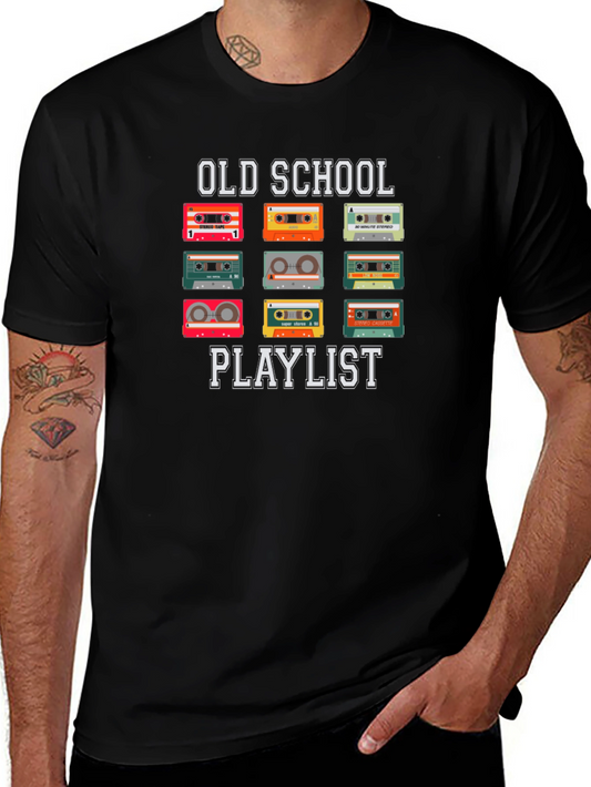Old School Playlist Retro Cassette Tape T-Shirt