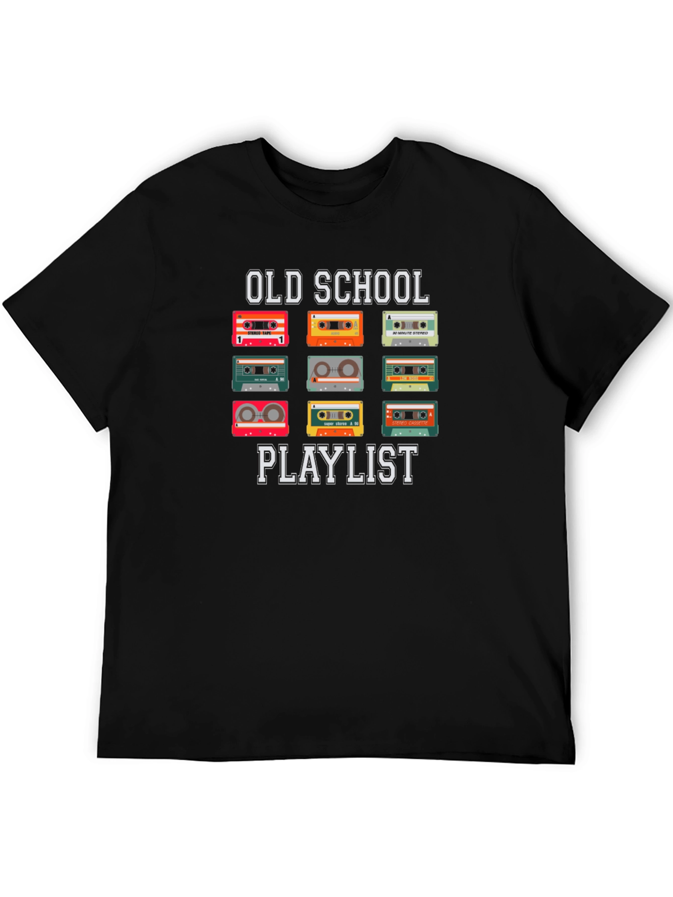 Old School Playlist Retro Cassette Tape T-Shirt