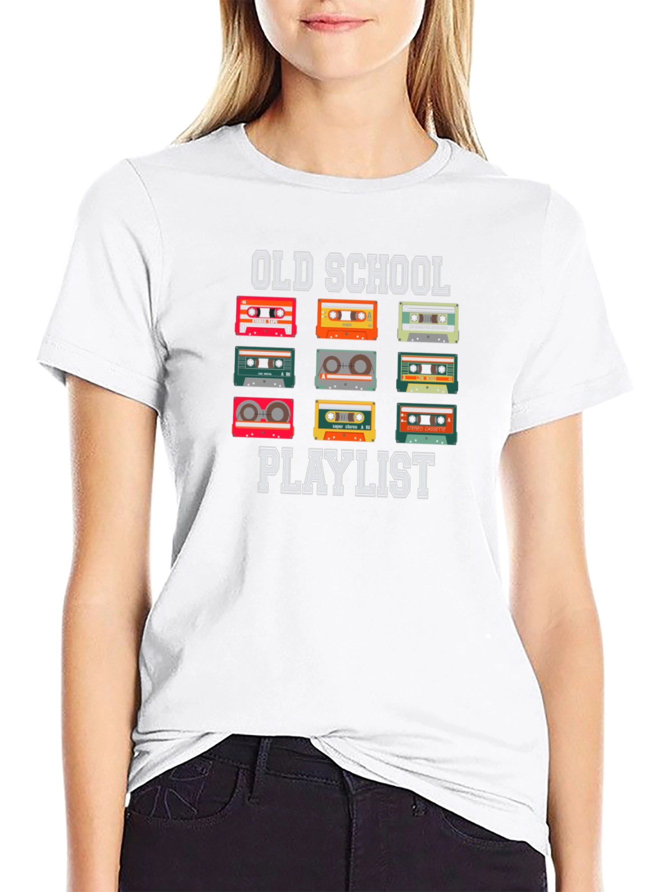 Old School Playlist Retro Cassette Tape T-Shirt